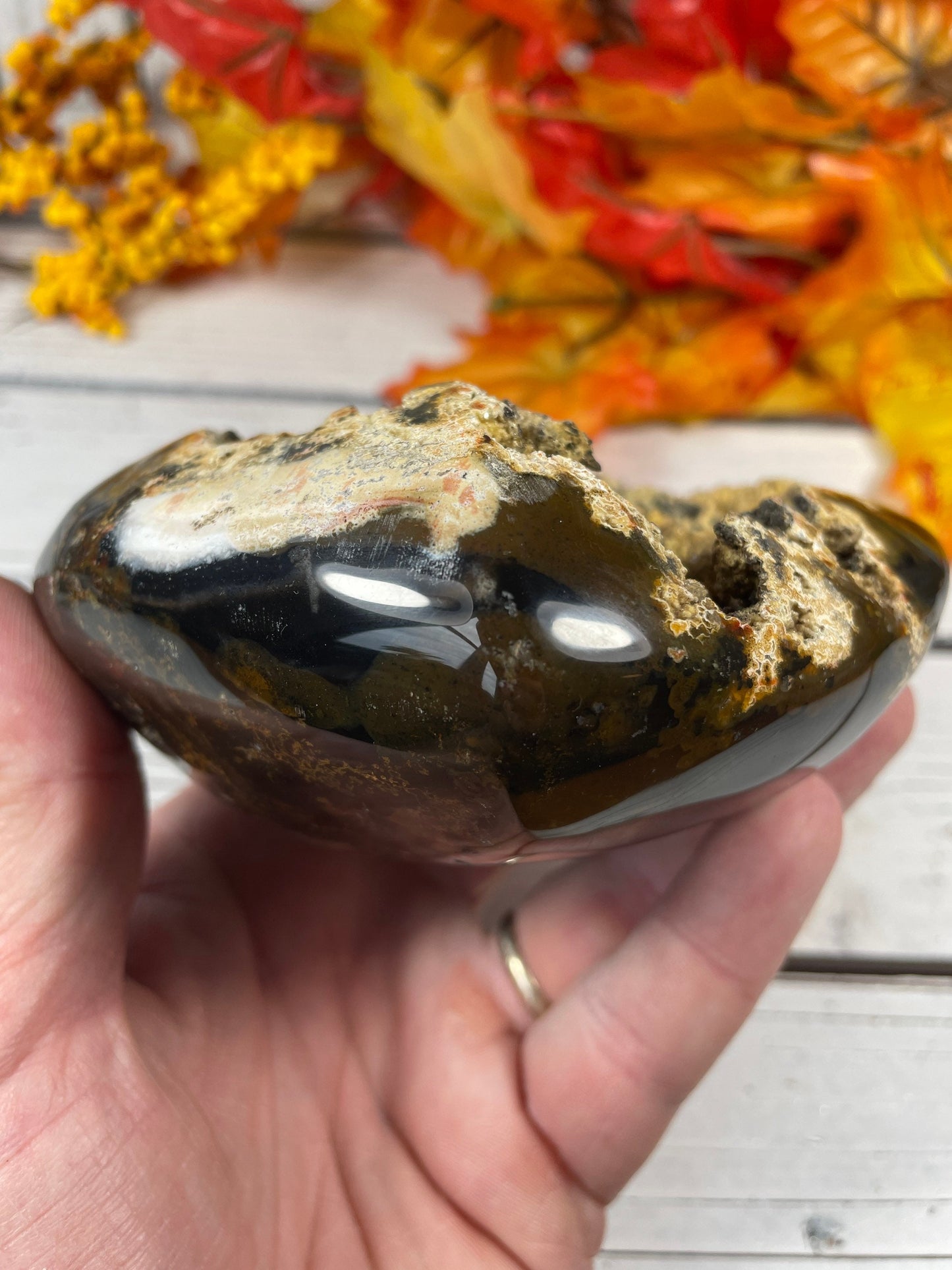 Large Druzy Agate Heart