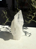 Beautiful natural black phantom lemurian quartz cluster