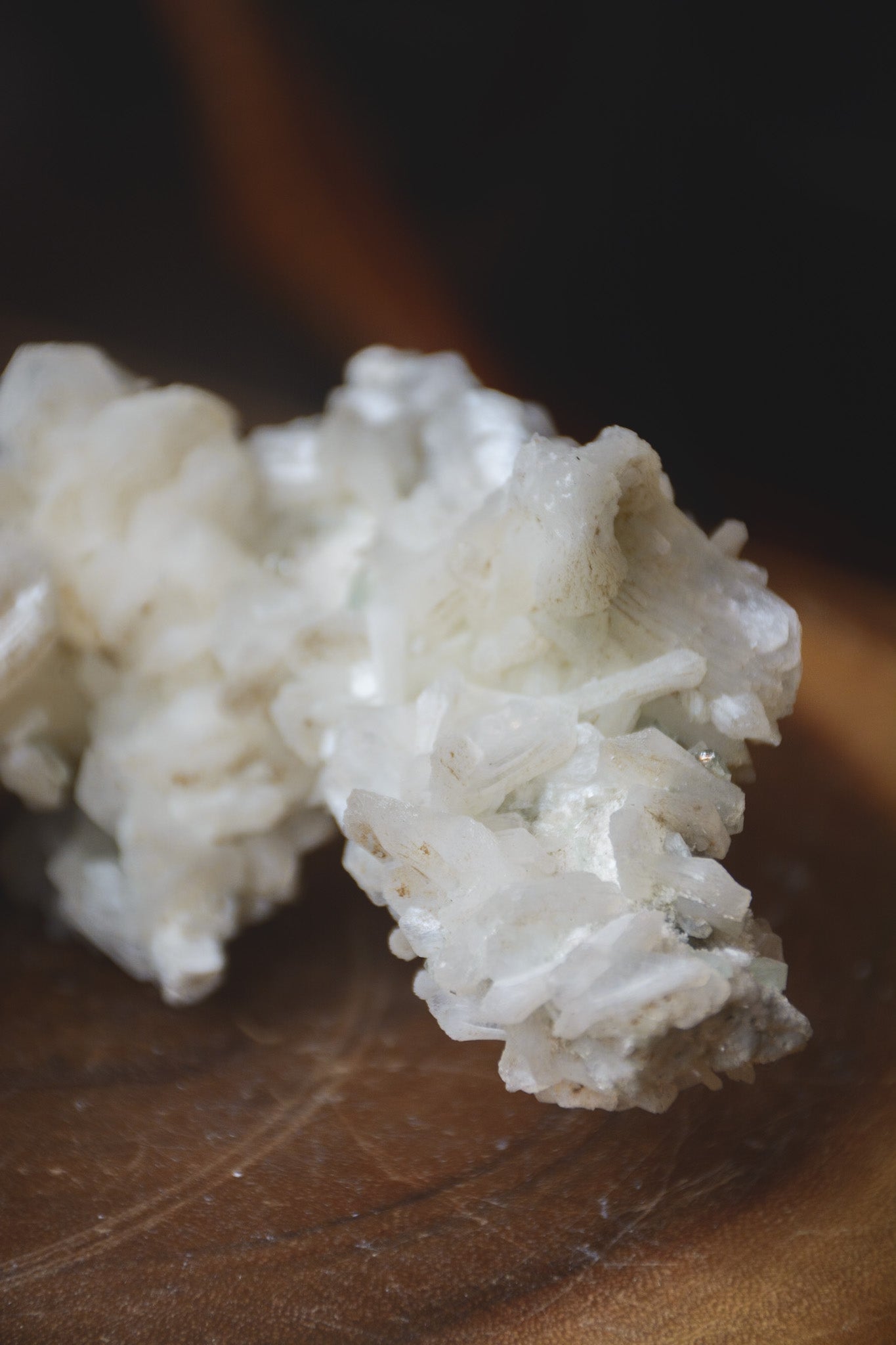Large Coral Stilbite with Green Apophyllite | Surry Hills Stones