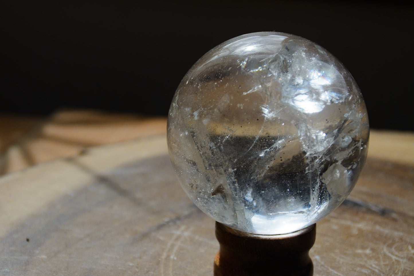 Lumerian Quartz Sphere Shaped Crystal on Stand | Surry Hills Stones