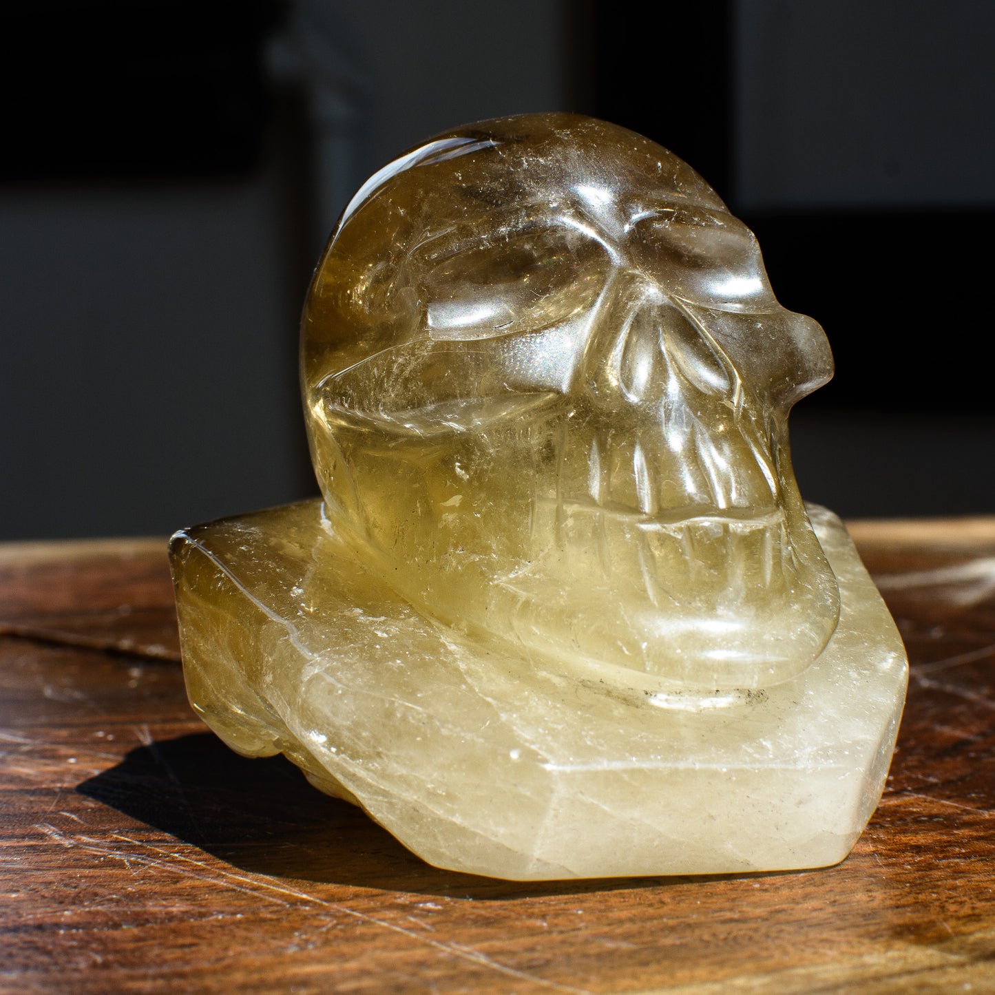 Citrine Skull Handcarved in Brazil