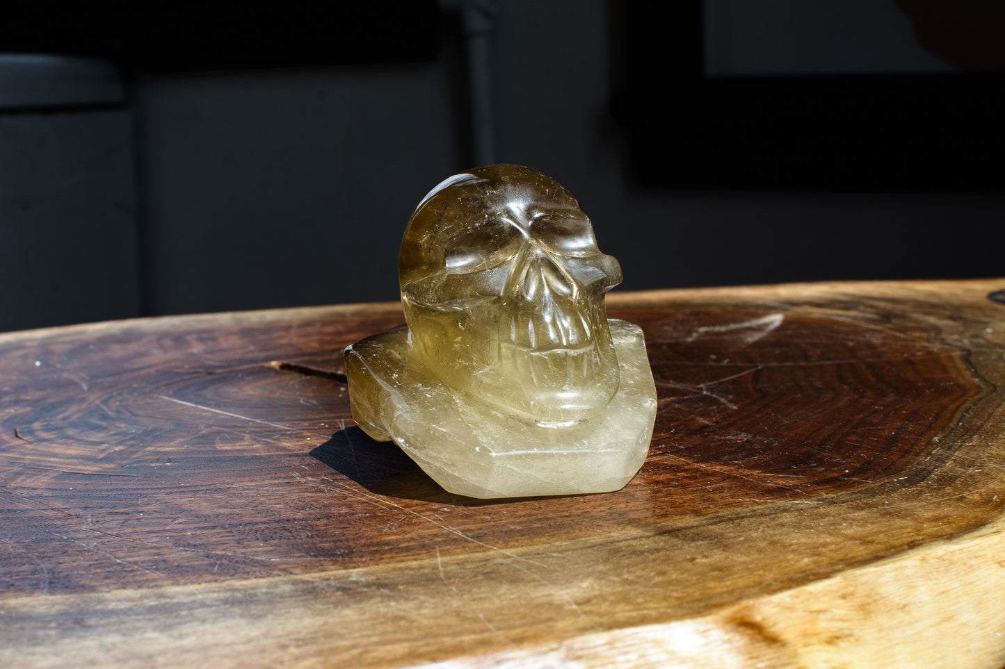 Citrine Skull Handcarved in Brazil