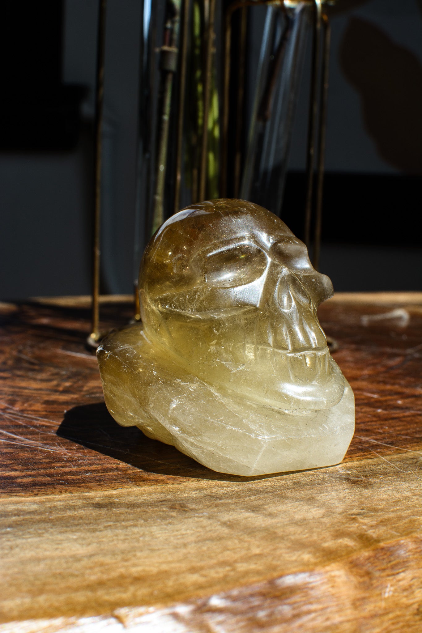 Citrine Skull Handcarved in Brazil