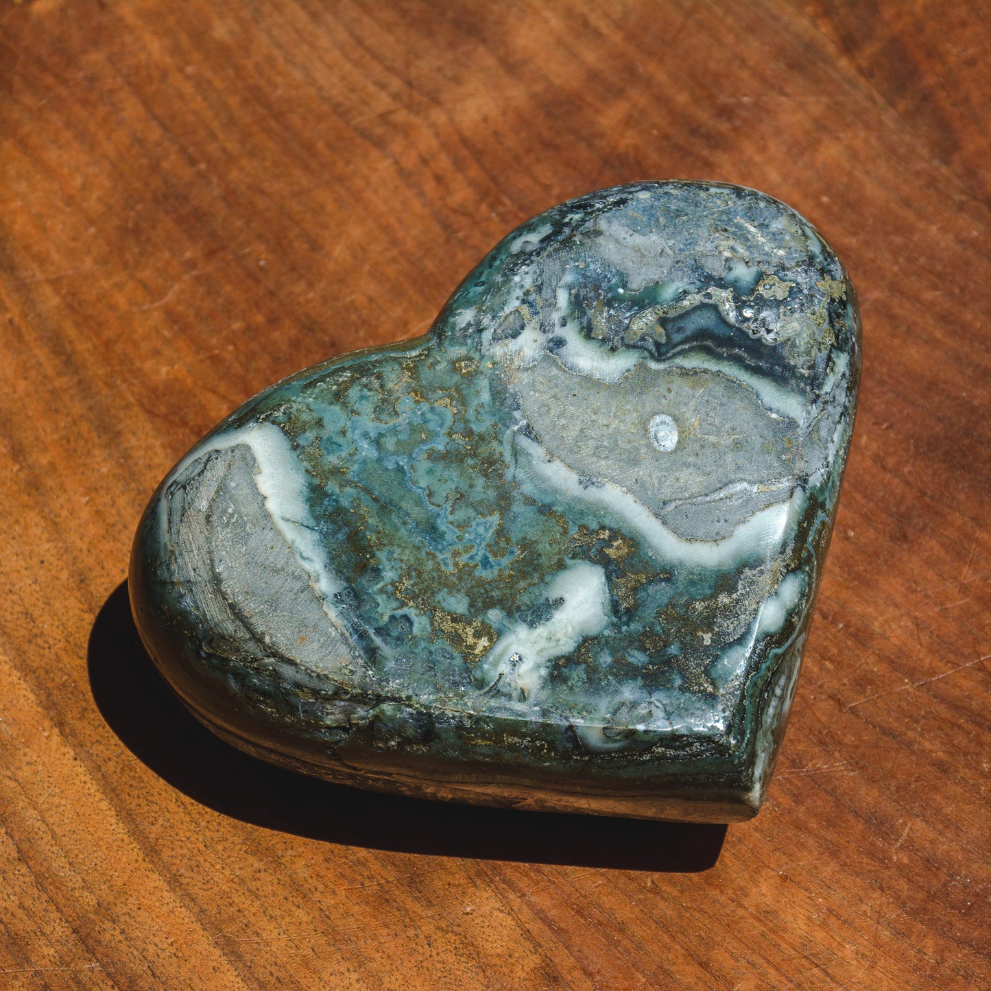 Amethyst with Calcite in Heart Shape