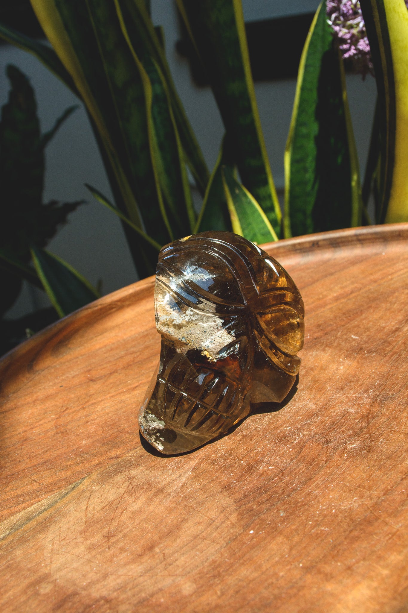 Pitico Smoky Quartz Skull Shaped Specimen