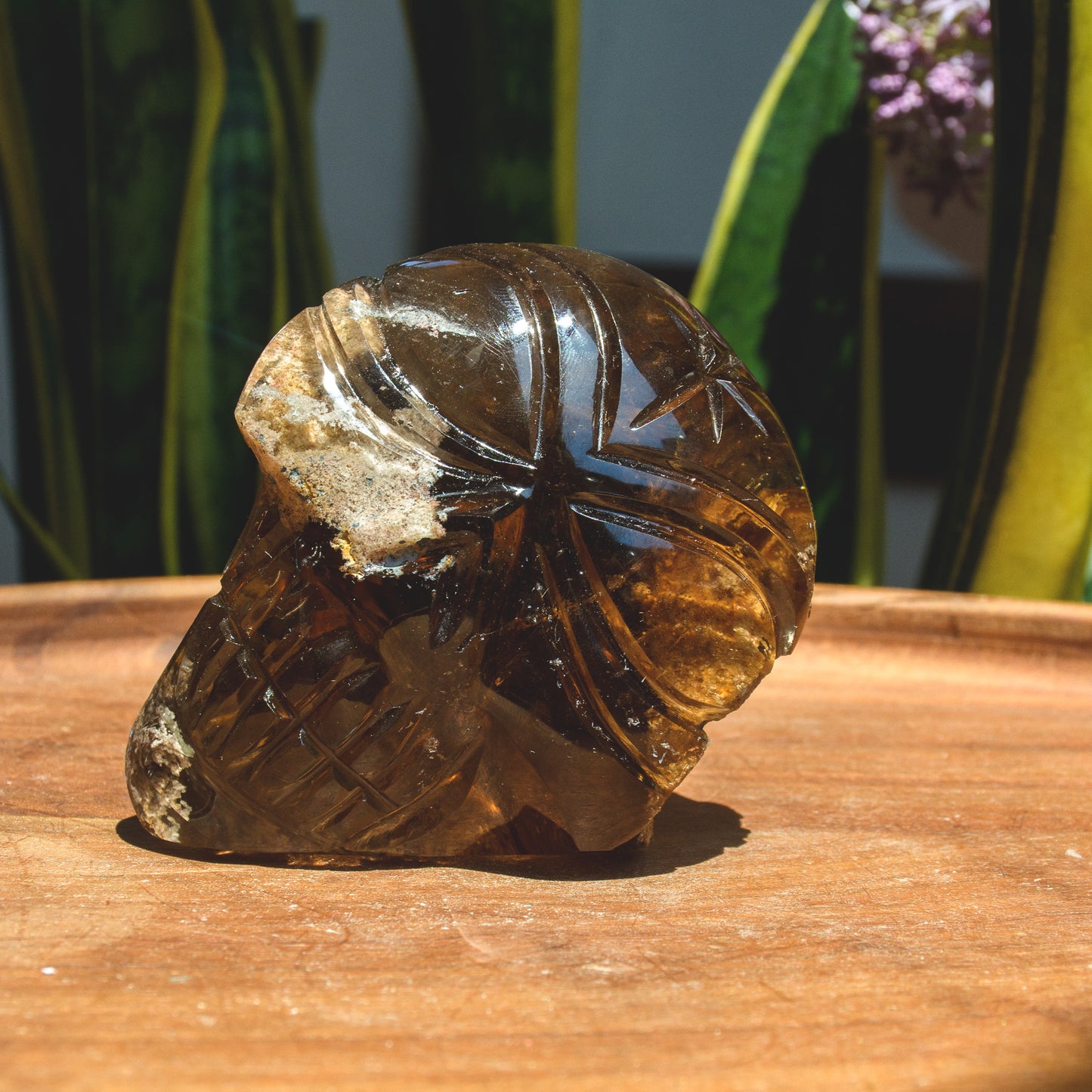 Pitico Smoky Quartz Skull Shaped Specimen