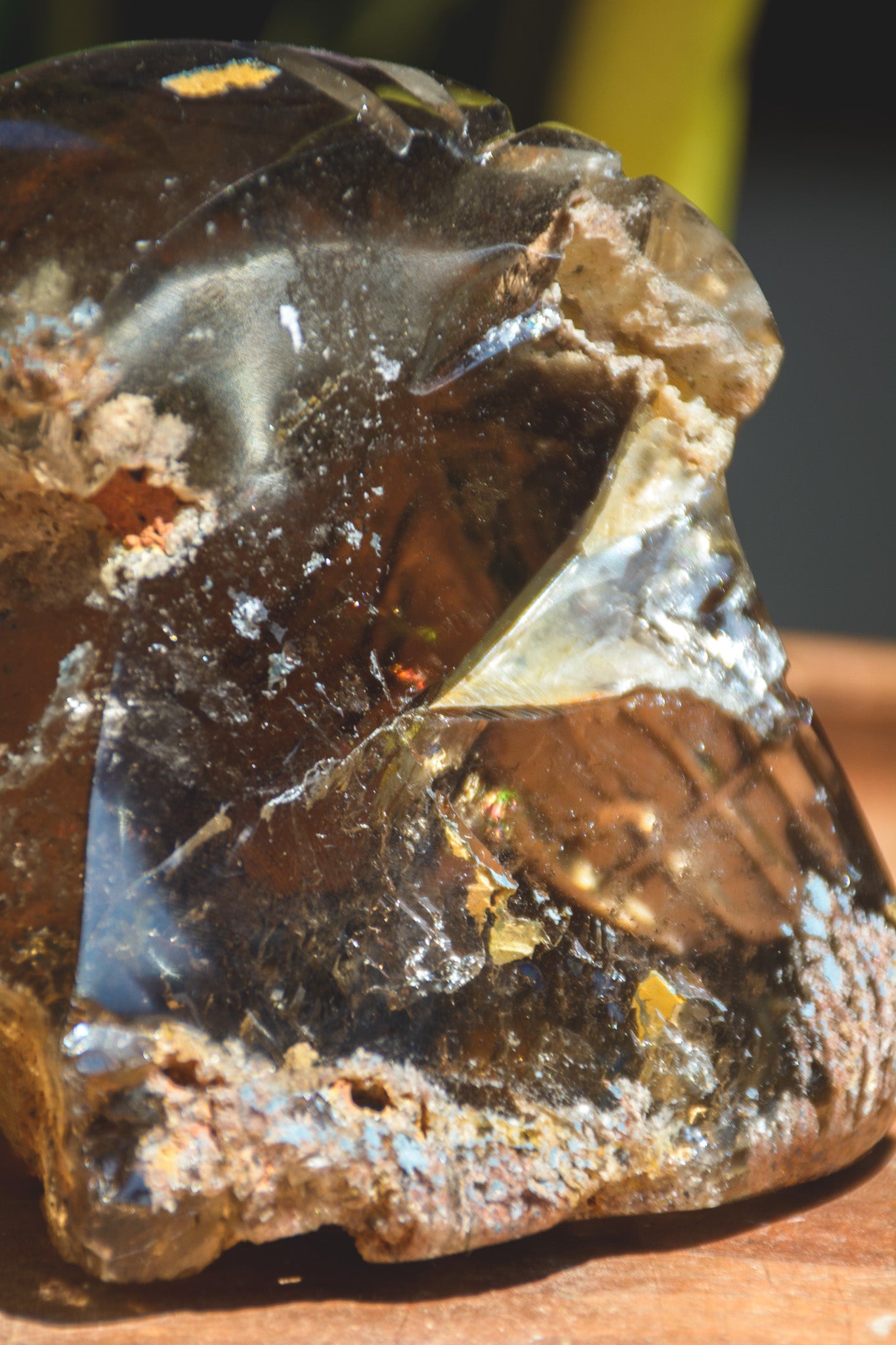 Pitico Smoky Quartz Skull Shaped Specimen