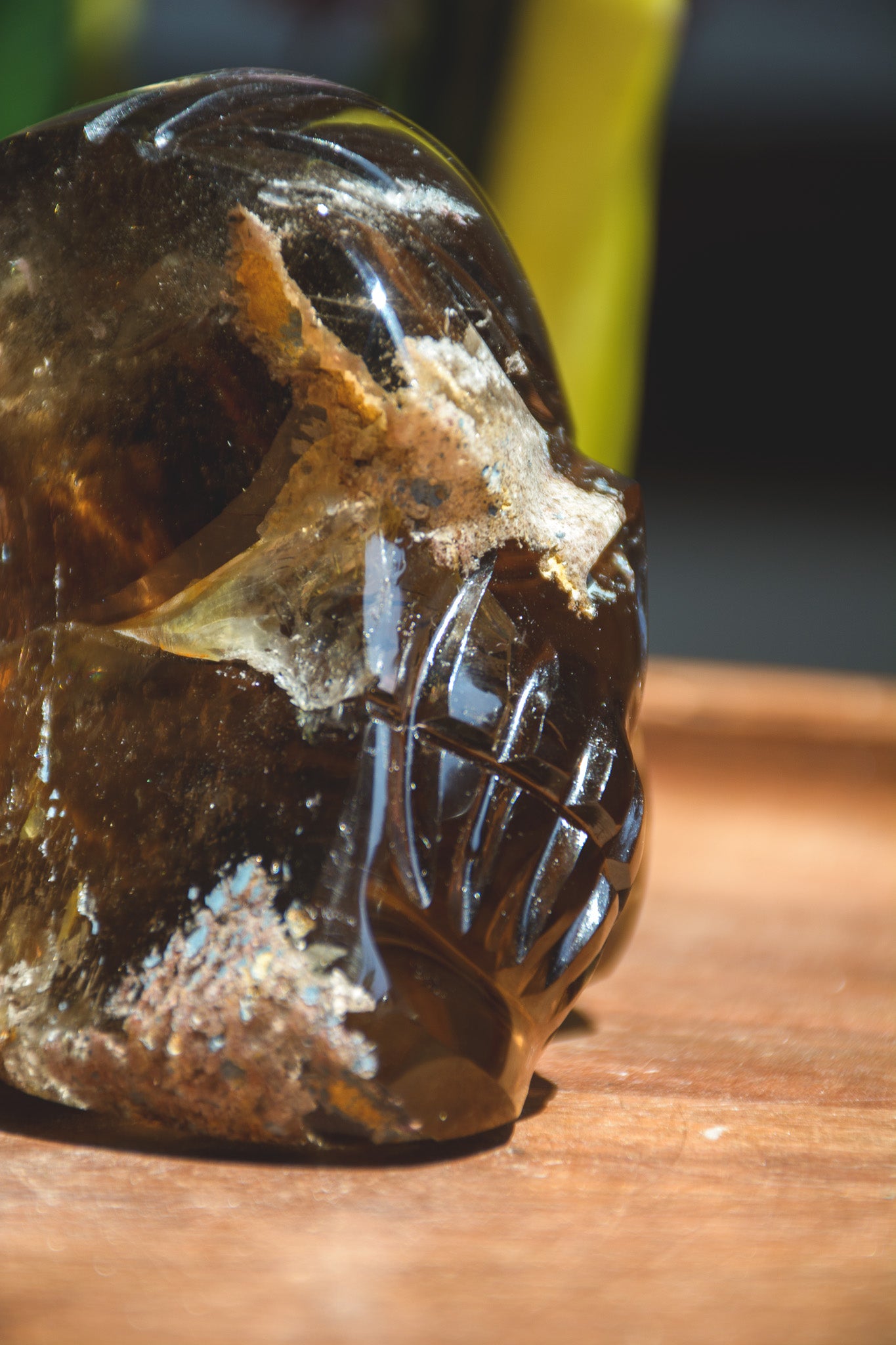 Pitico Smoky Quartz Skull Shaped Specimen