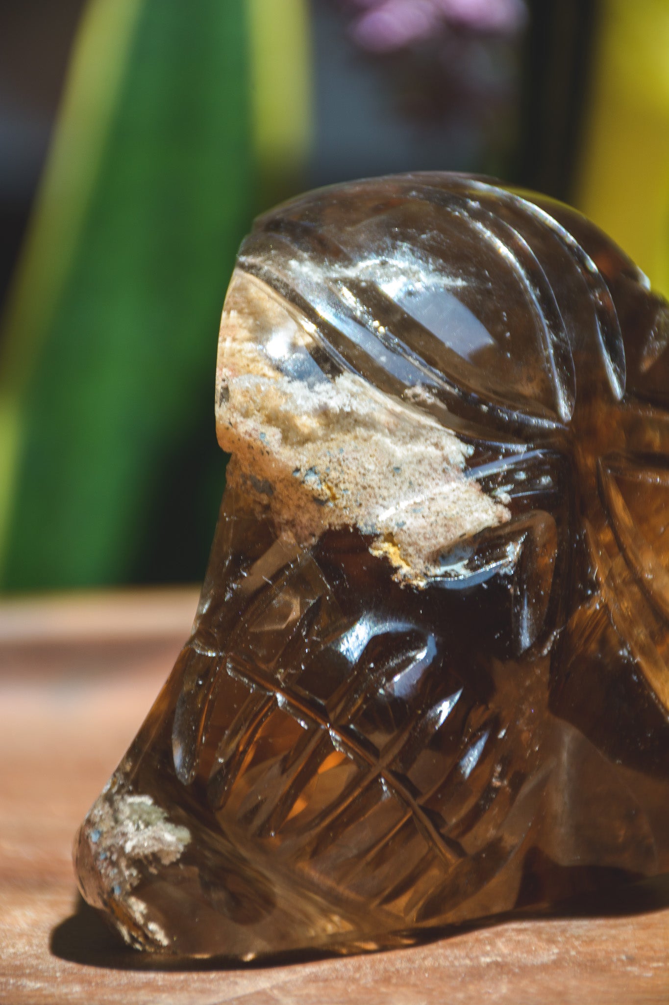 Pitico Smoky Quartz Skull Shaped Specimen