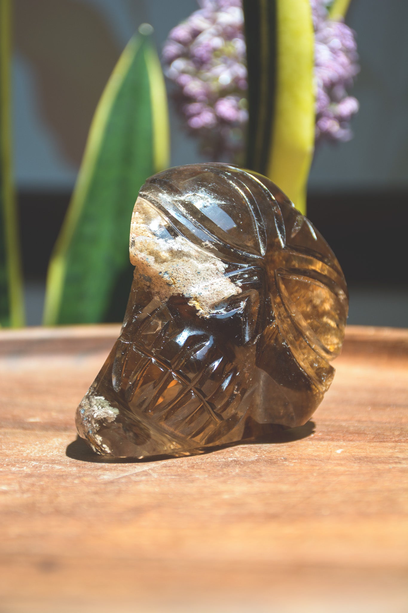 Pitico Smoky Quartz Skull Shaped Specimen