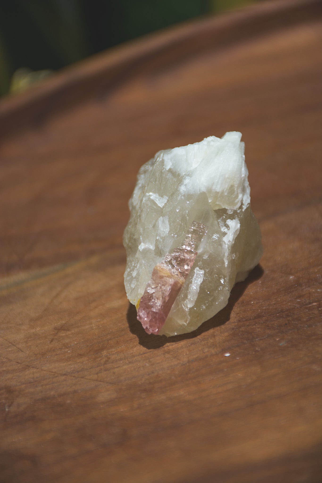 Tourmaline on Citrine