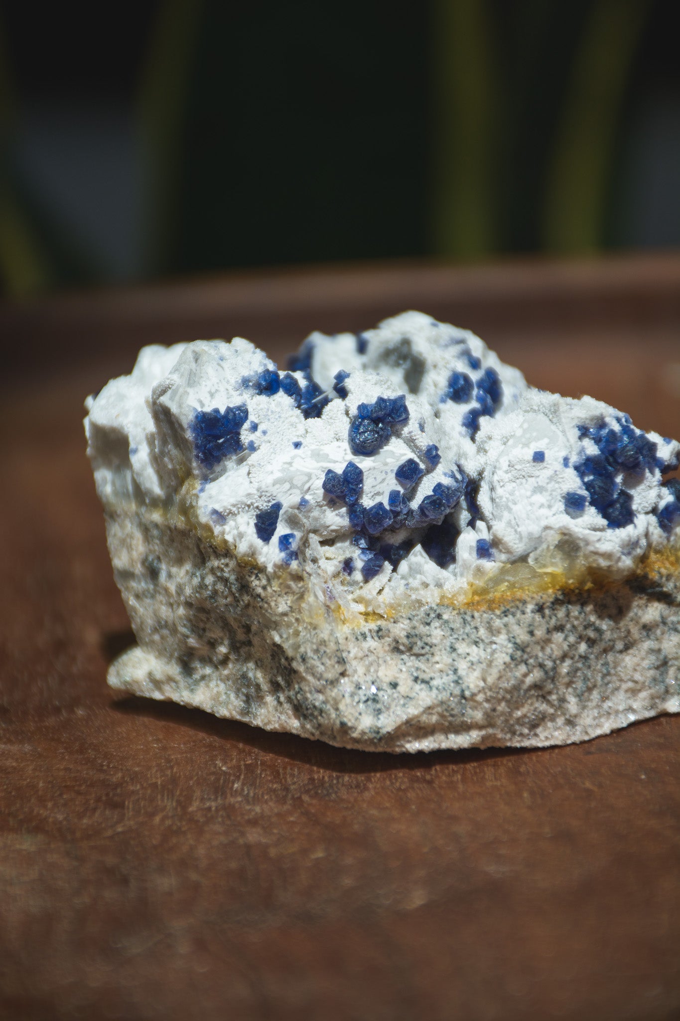 Blueberry Flourite on Candle Quartz from Inner Mongolia