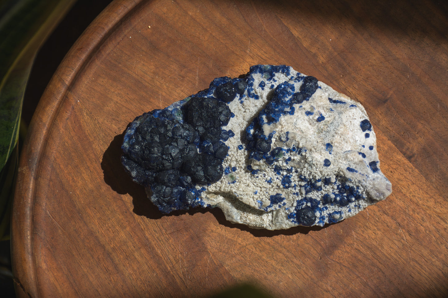 Blueberry Flourite on Candle Quartz from Inner Mongolia