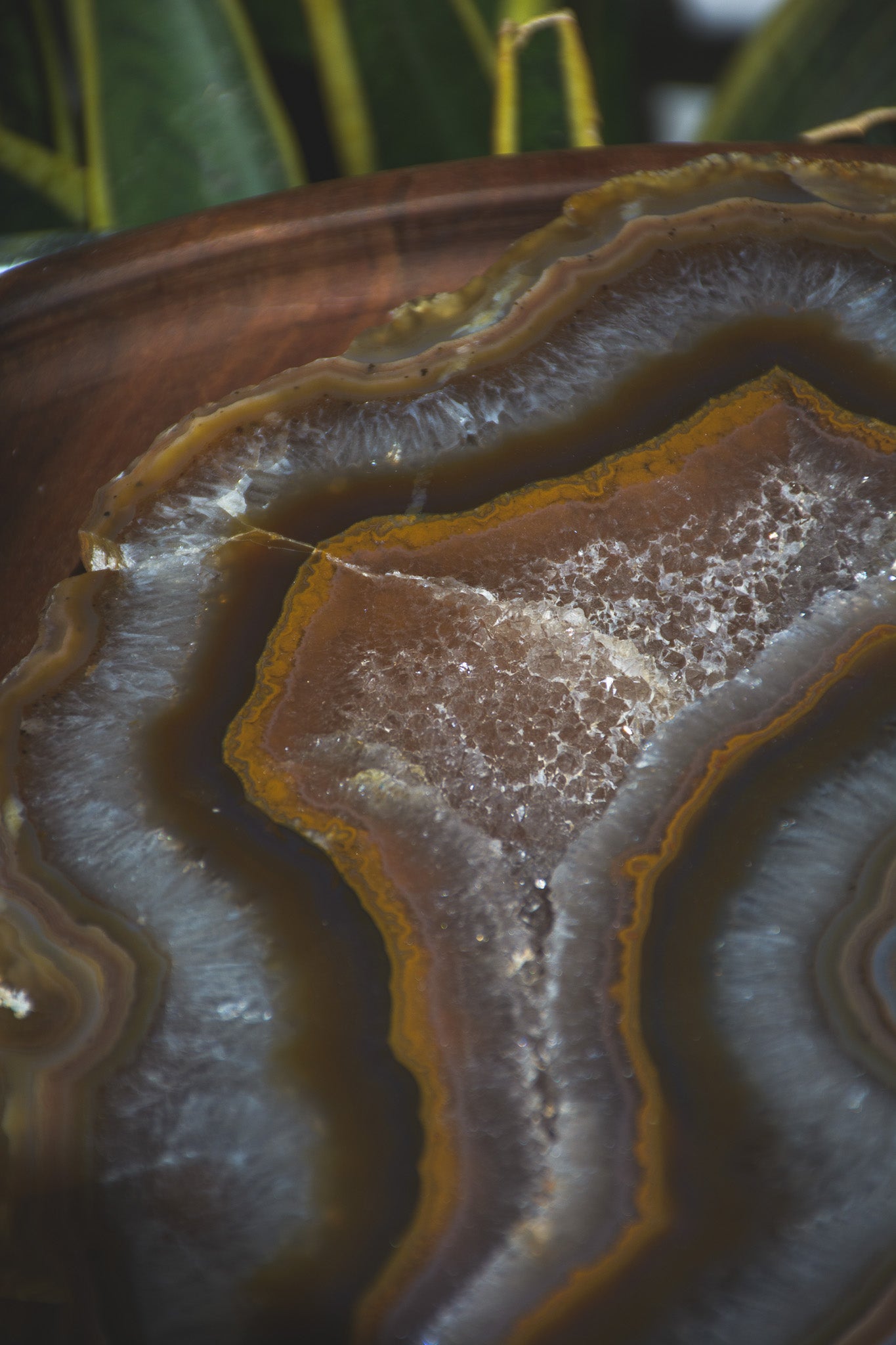 Large Agate Slab with Druzy