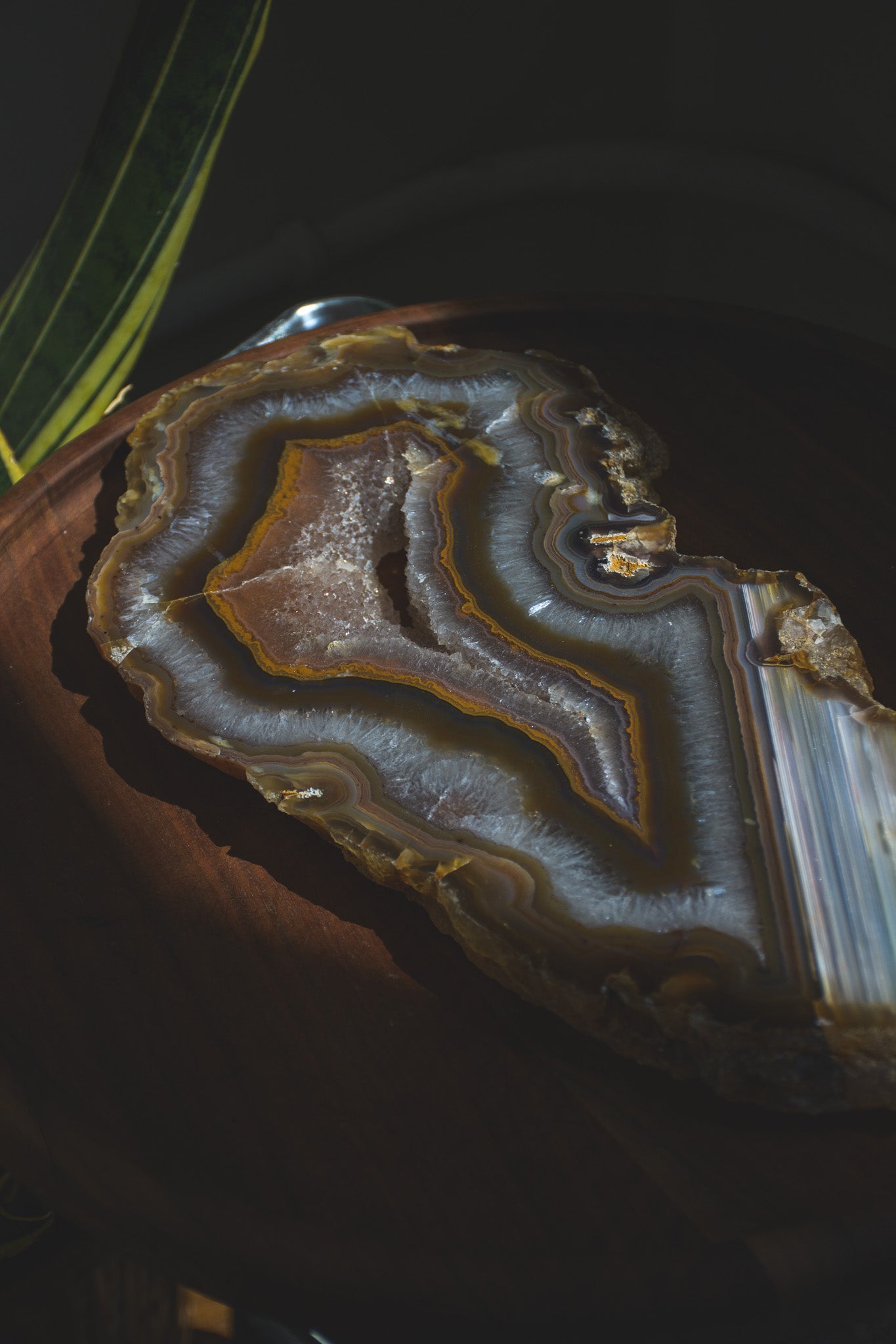 Large Agate Slab with Druzy