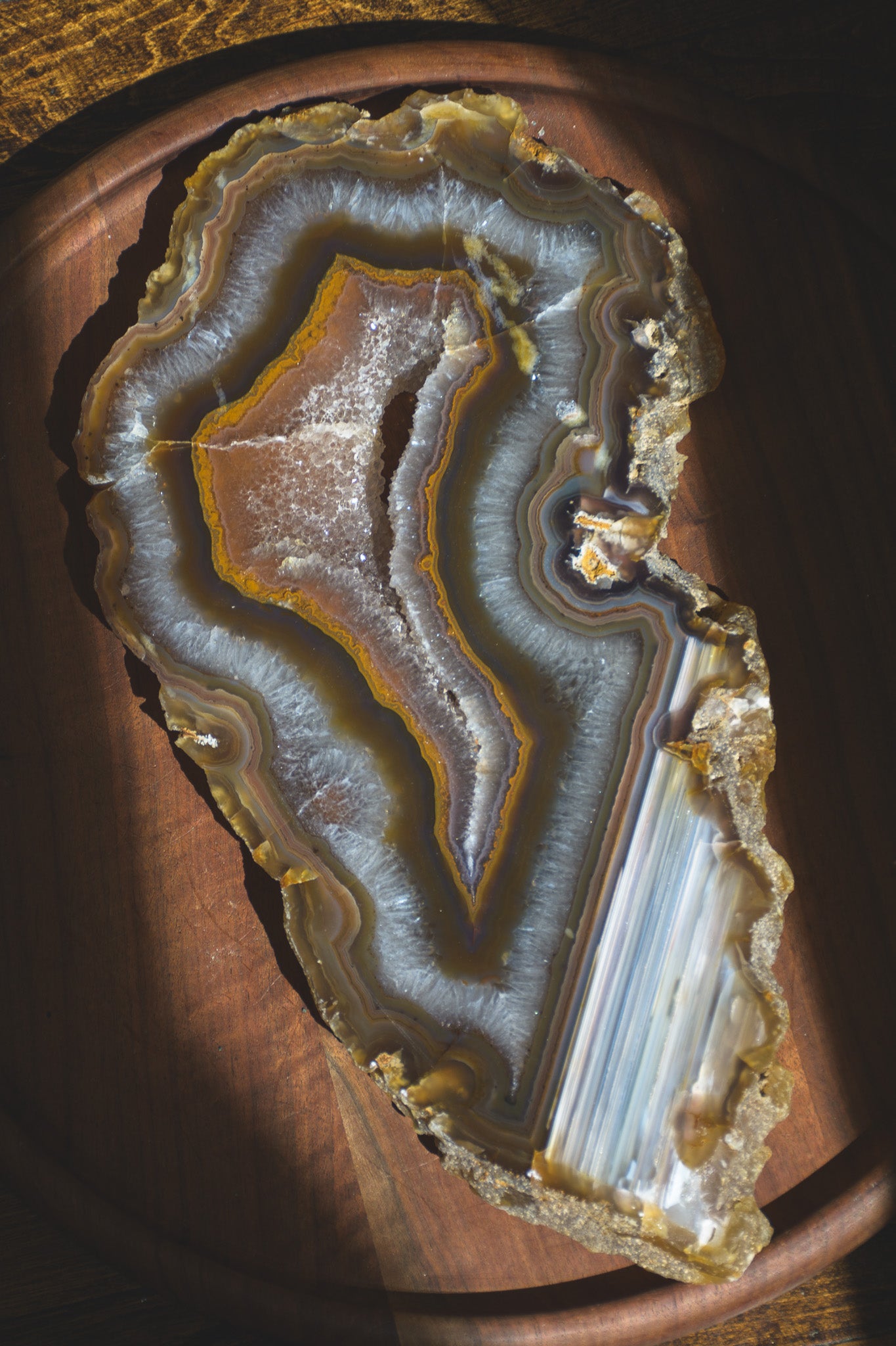 Large Agate Slab with Druzy