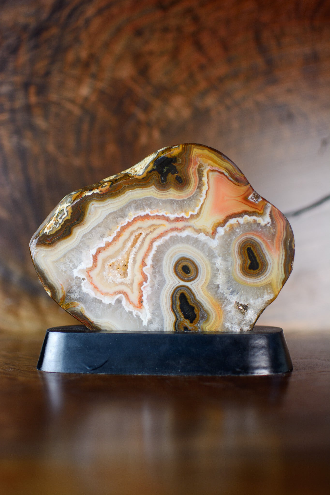 Double the Love! Heart Shaped Agate Slab on Custom Stand | Surry Hills Stones