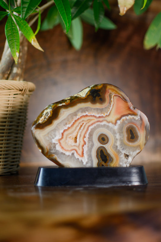 Double the Love! Heart Shaped Agate Slab on Custom Stand | Surry Hills Stones