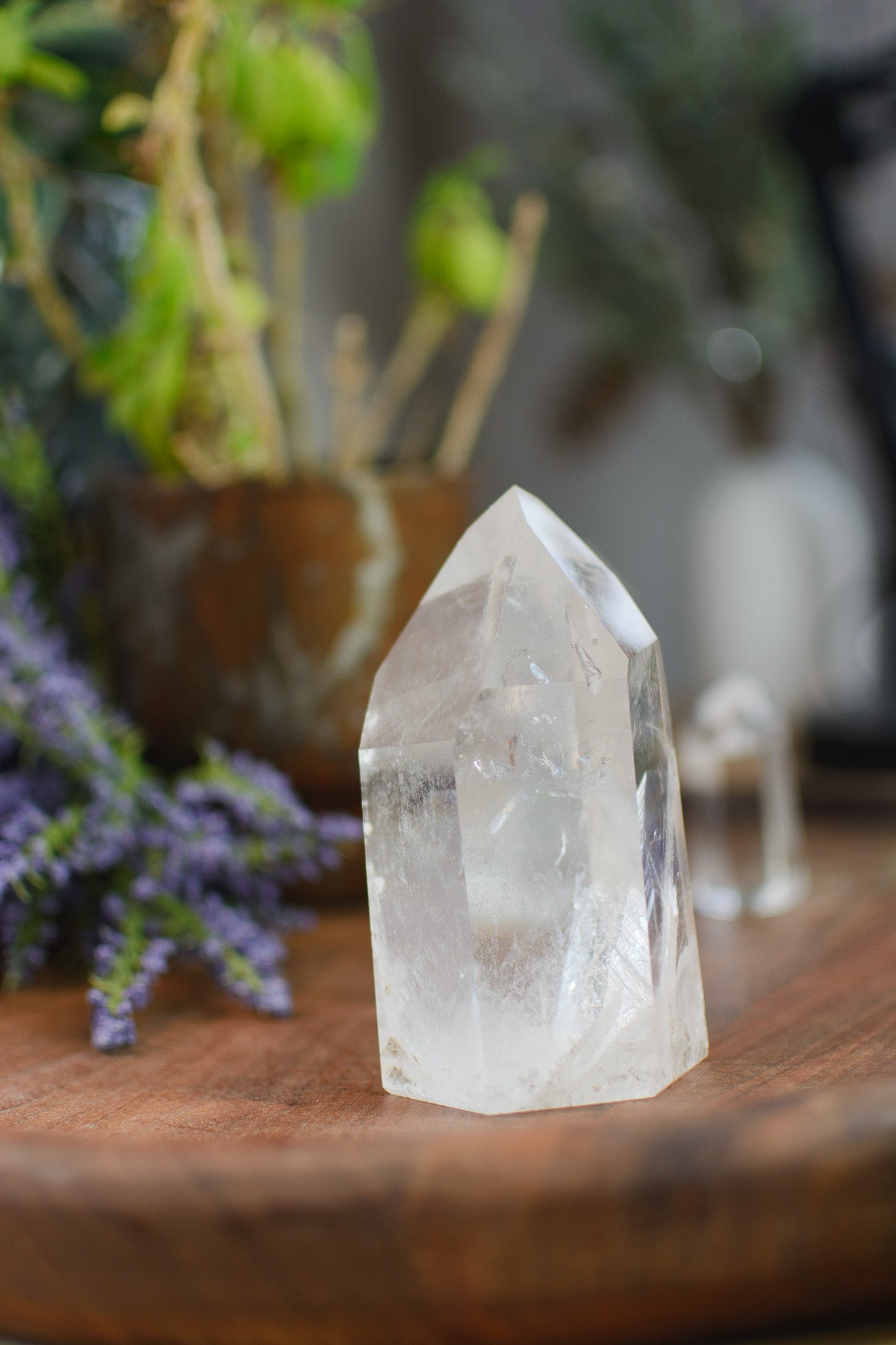 Clear Lemurian Quartz Tower