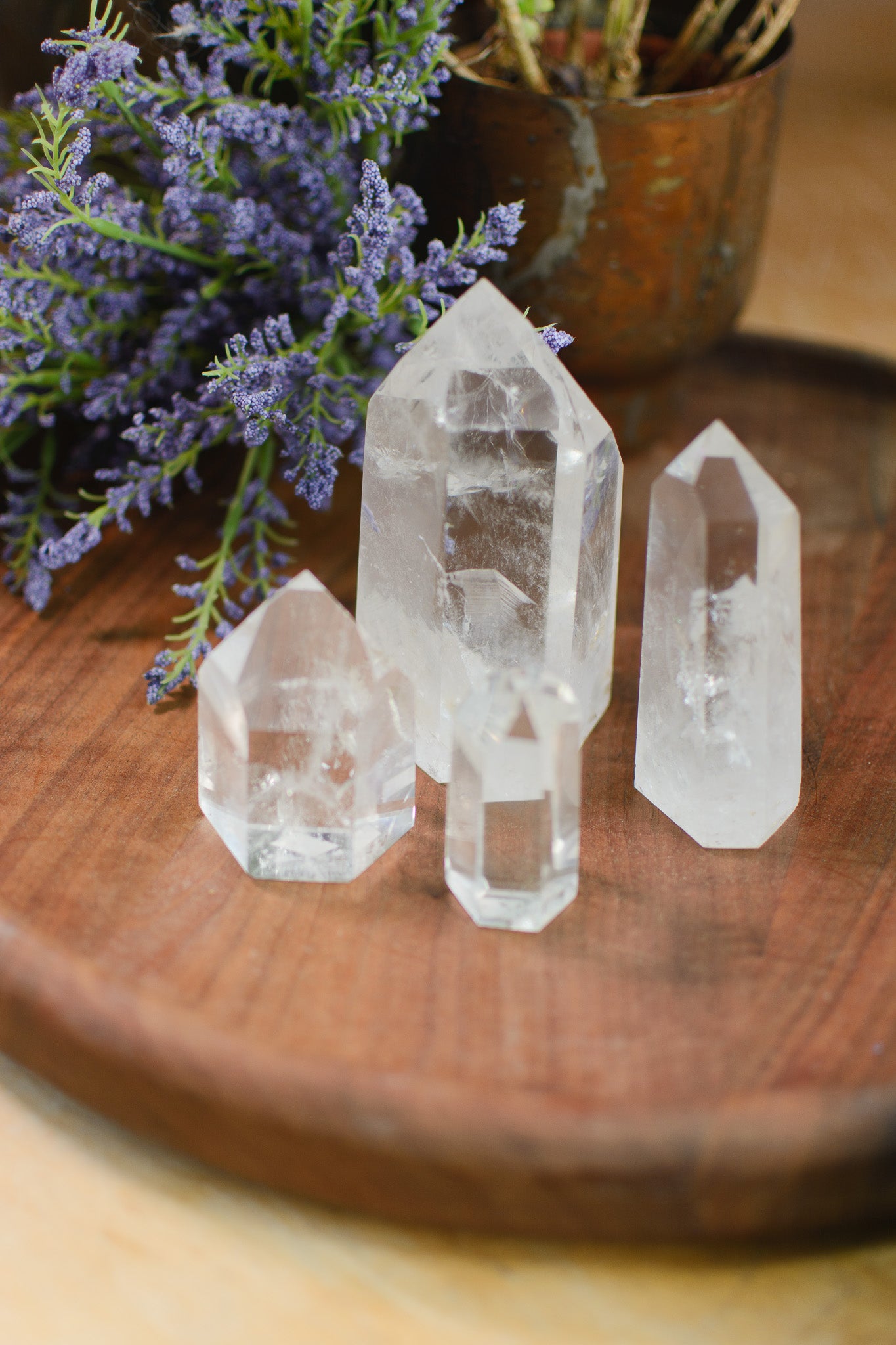 Clear Lemurian Quartz Tower