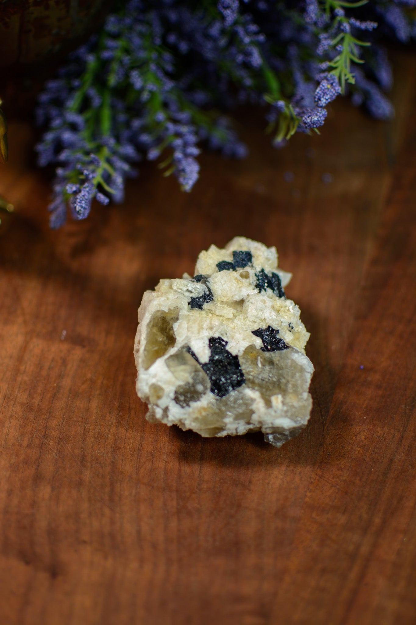 Albite with Citrine and Black Tourmaline Inclusions