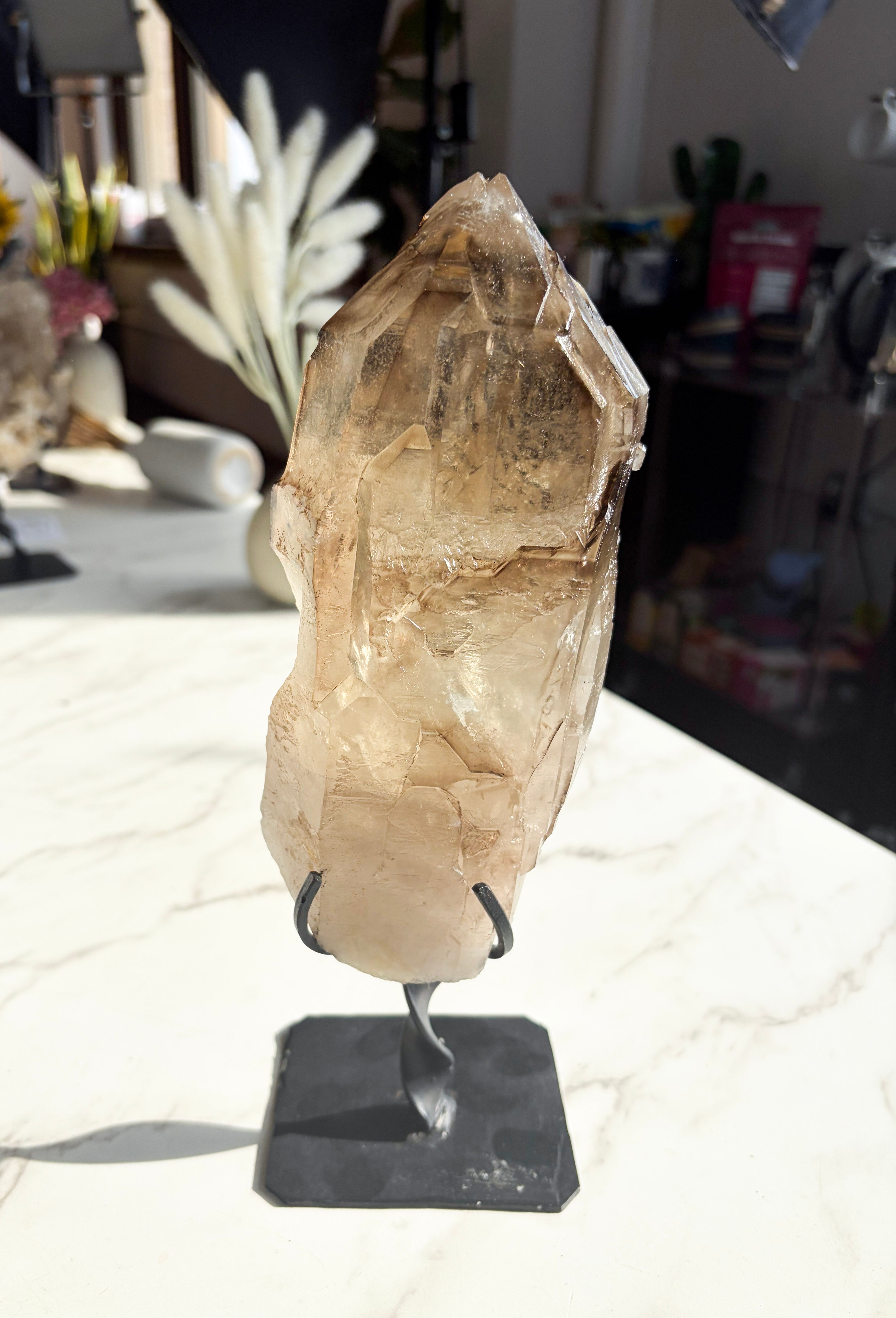 smoky Citrine on Custom Stand 