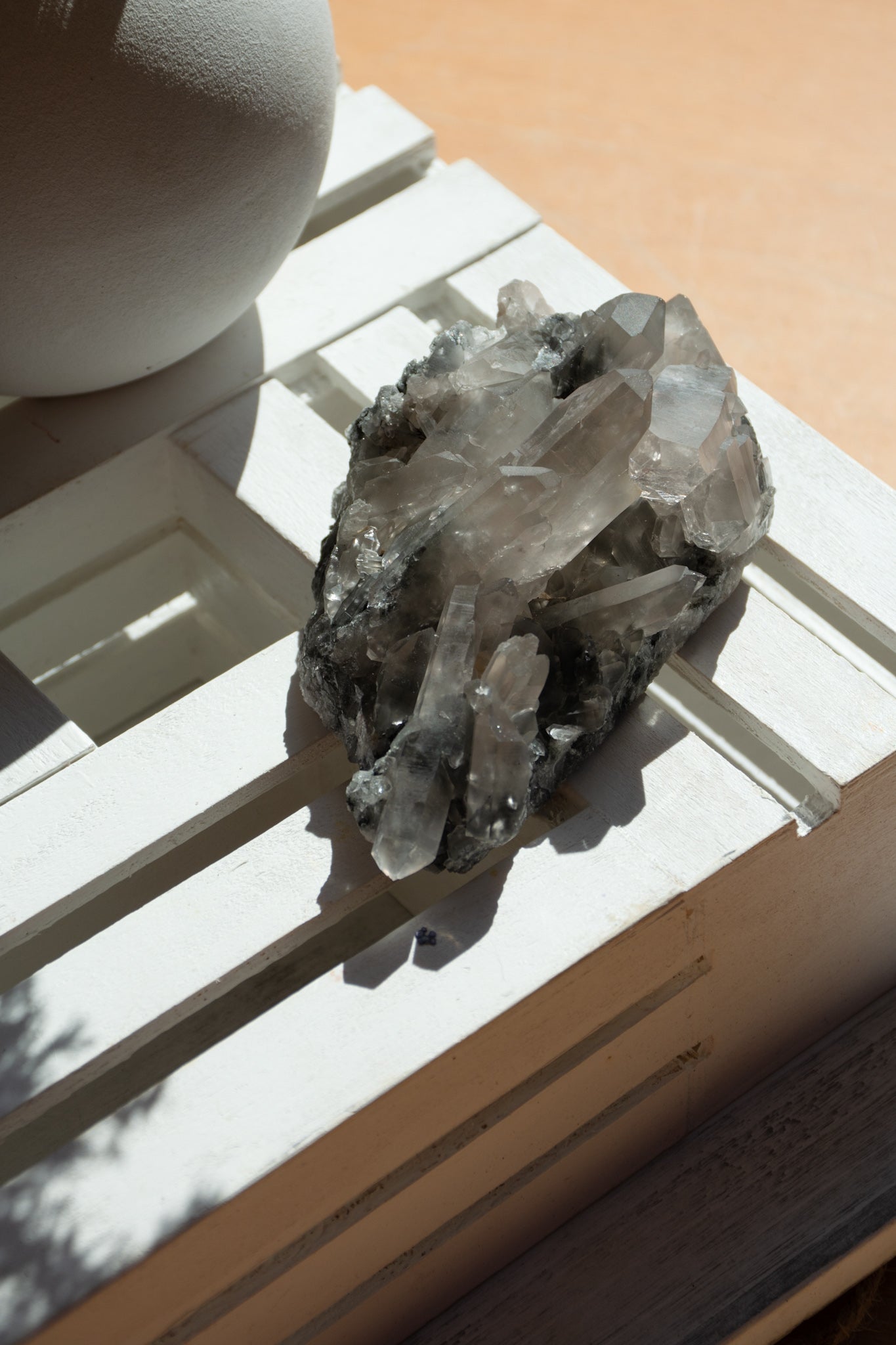 Smoky Quartz with Black Tourmaline