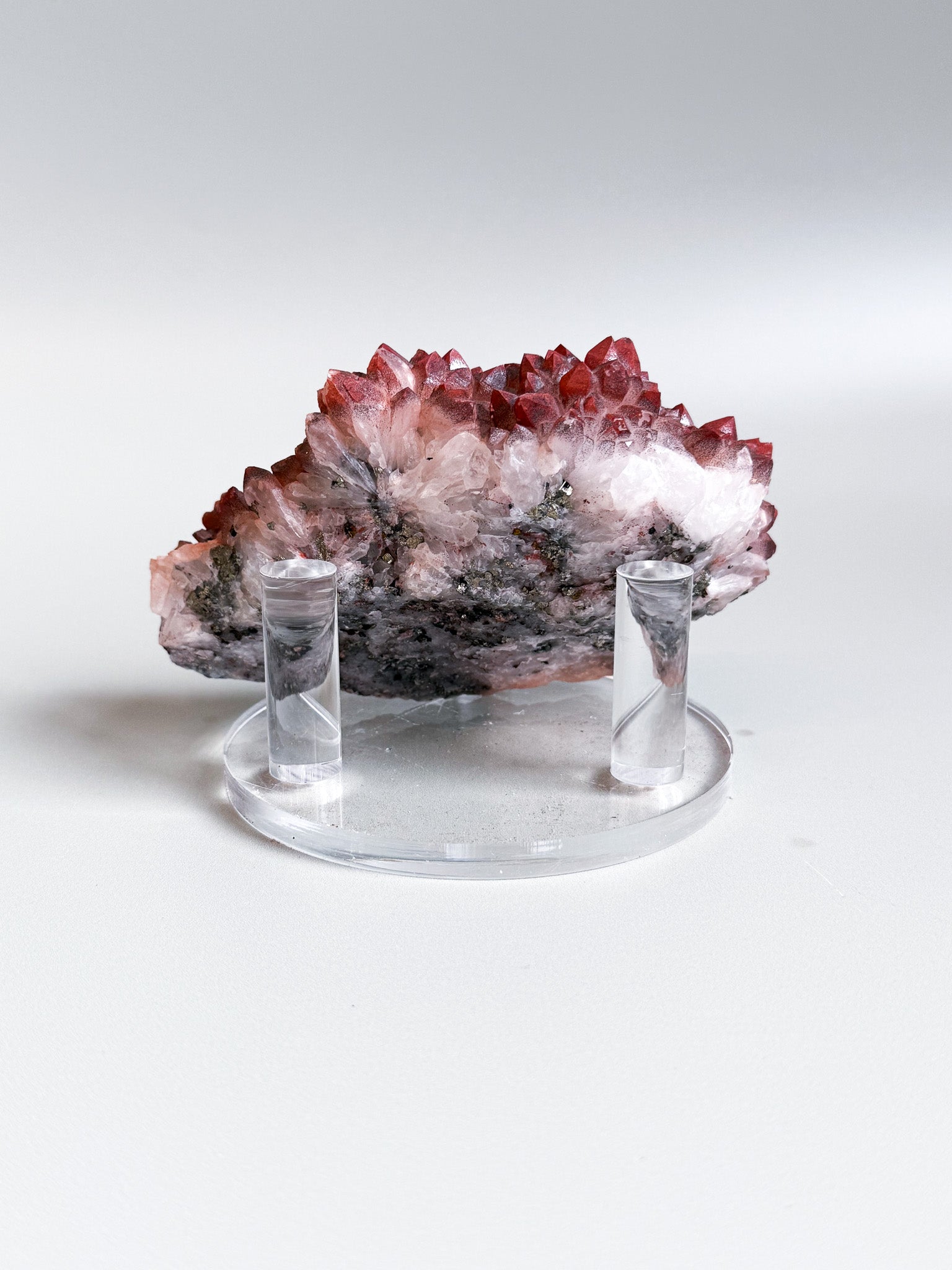 Red Quartz, Dolomite, Pyrite