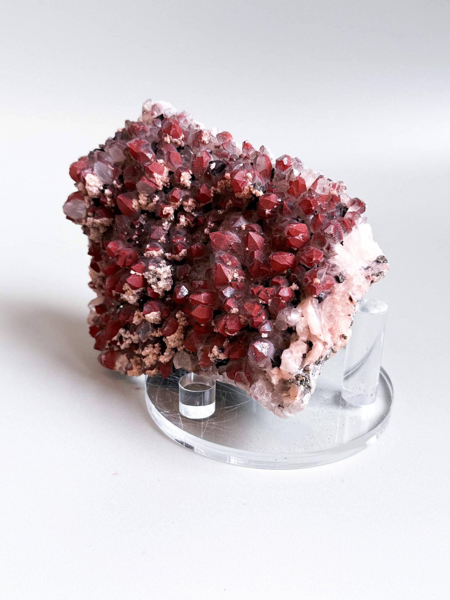 Red Quartz, Dolomite, Pyrite