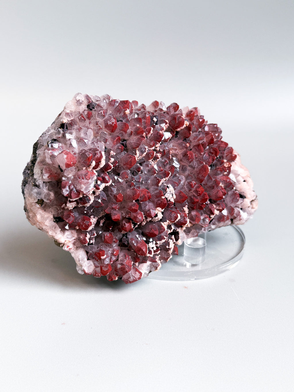 Red Quartz, Dolomite, Pyrite