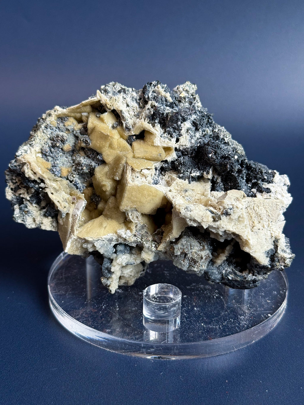 Pyrite, Smithsonite, Galena