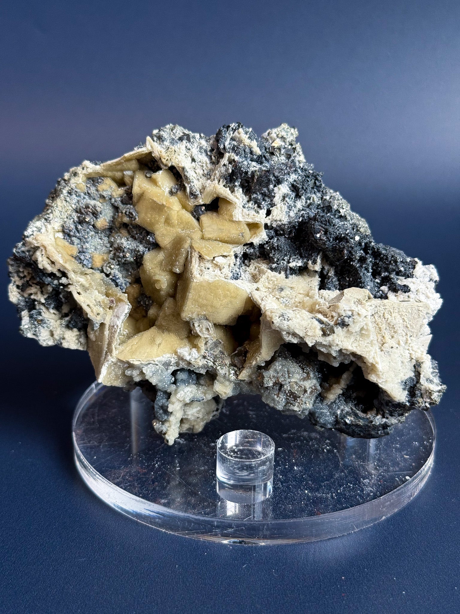 Pyrite, Smithsonite, Galena