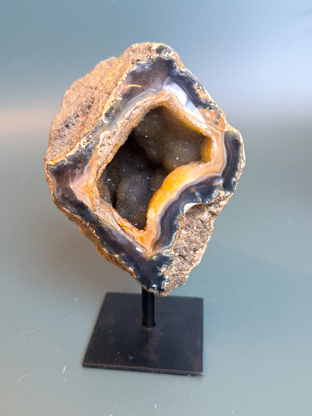 Polished Agate Geode on Base