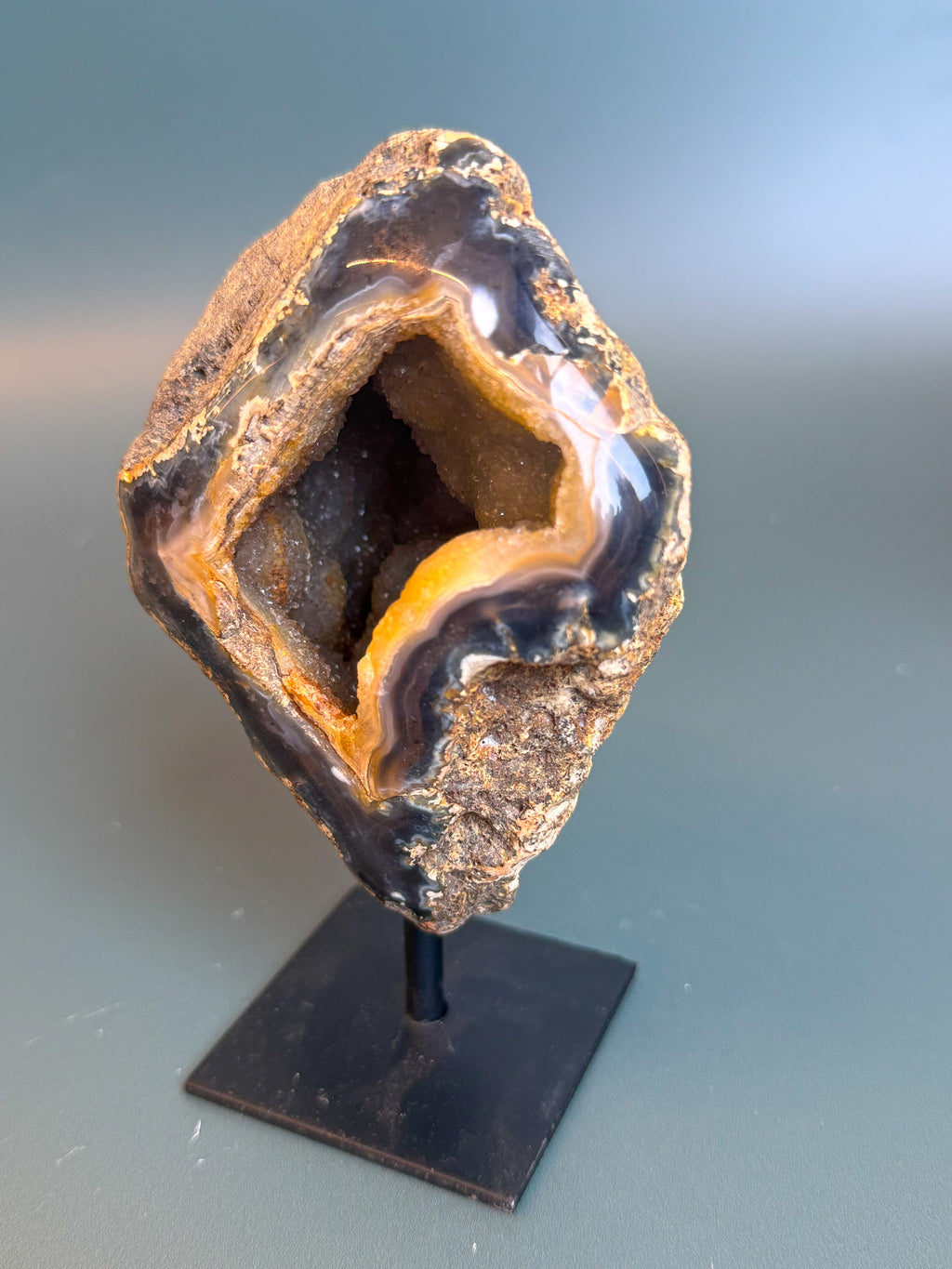 Polished Agate Geode on Base