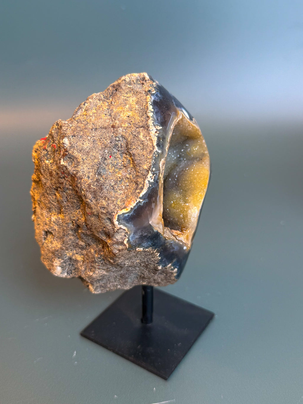 Polished Agate Geode on Base