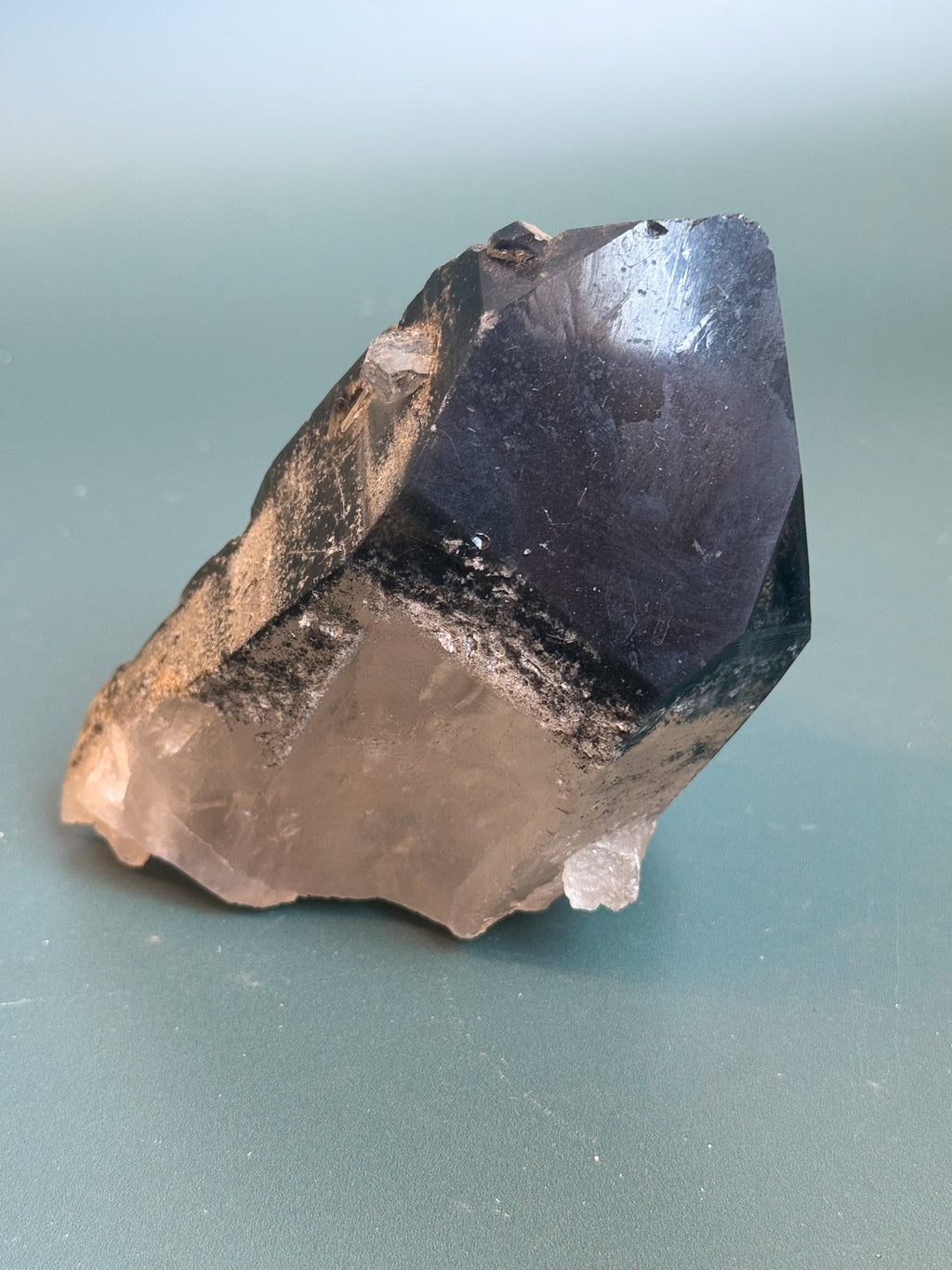 Black Phantom Lemurian Quartz Cluster