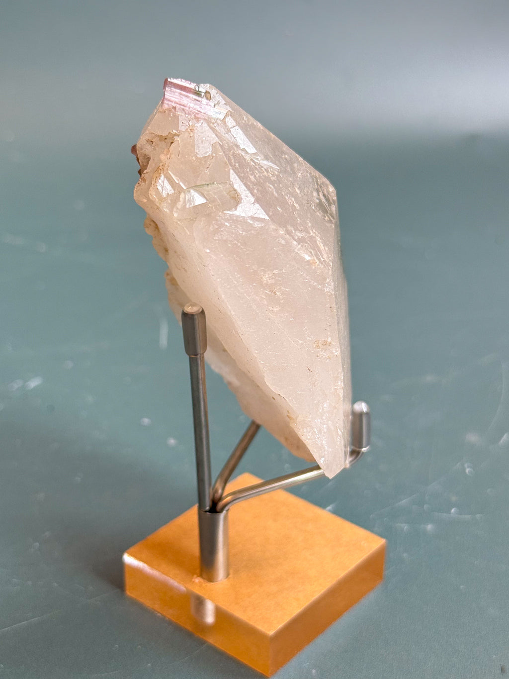 Watermelon Tourmaline on Citrine