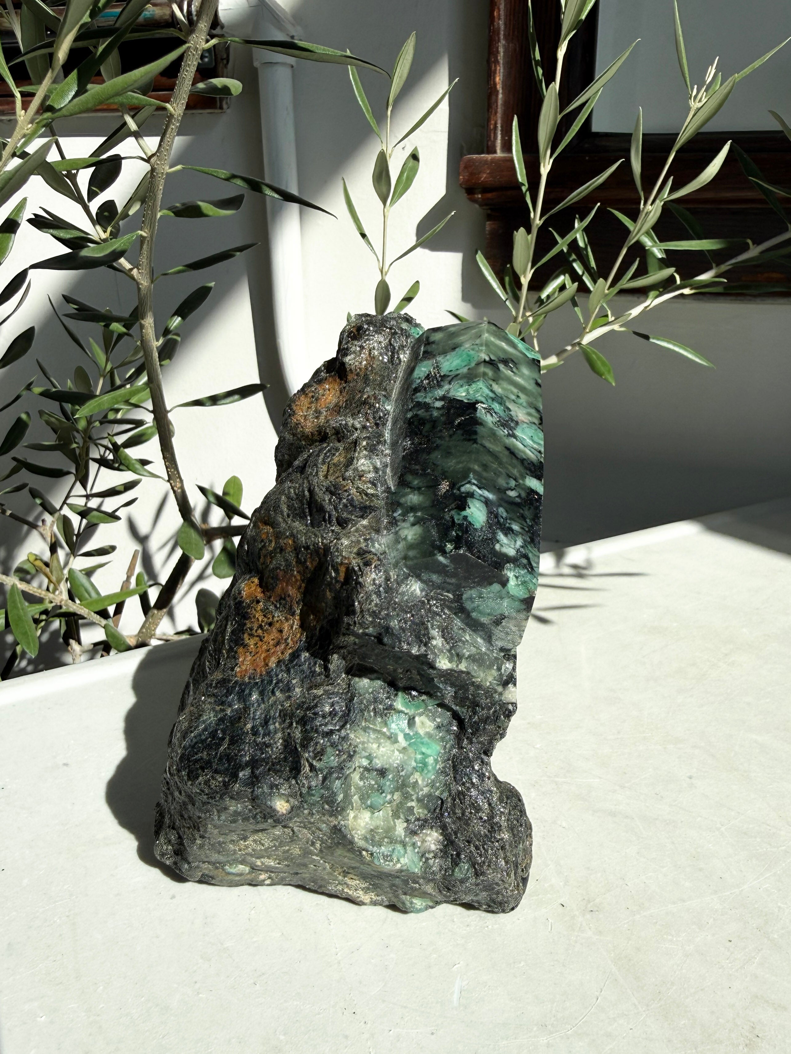 Semi Polished Emerald Freeform