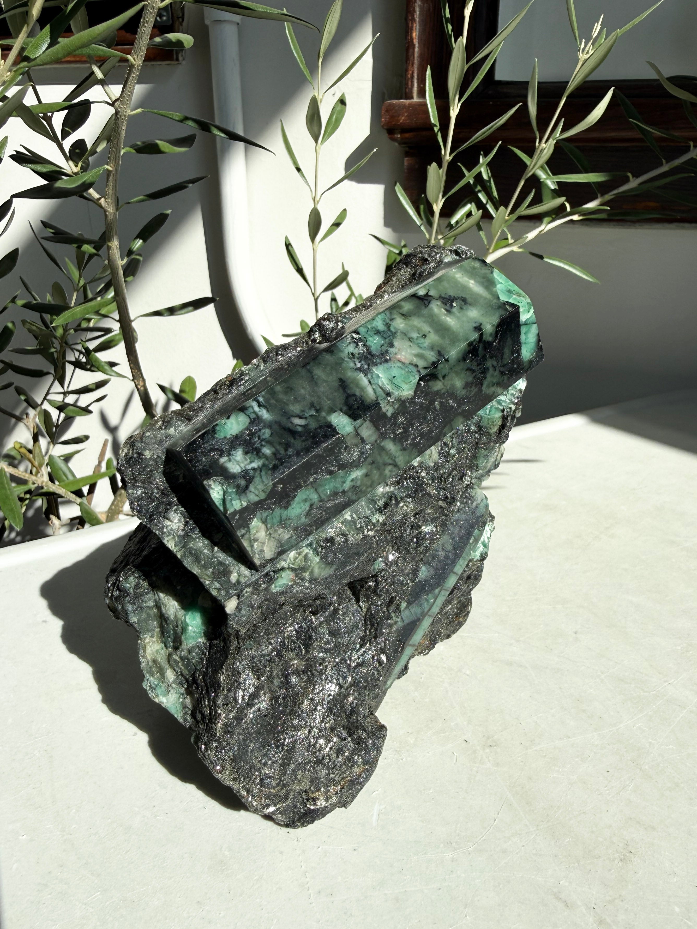Semi Polished Emerald Freeform