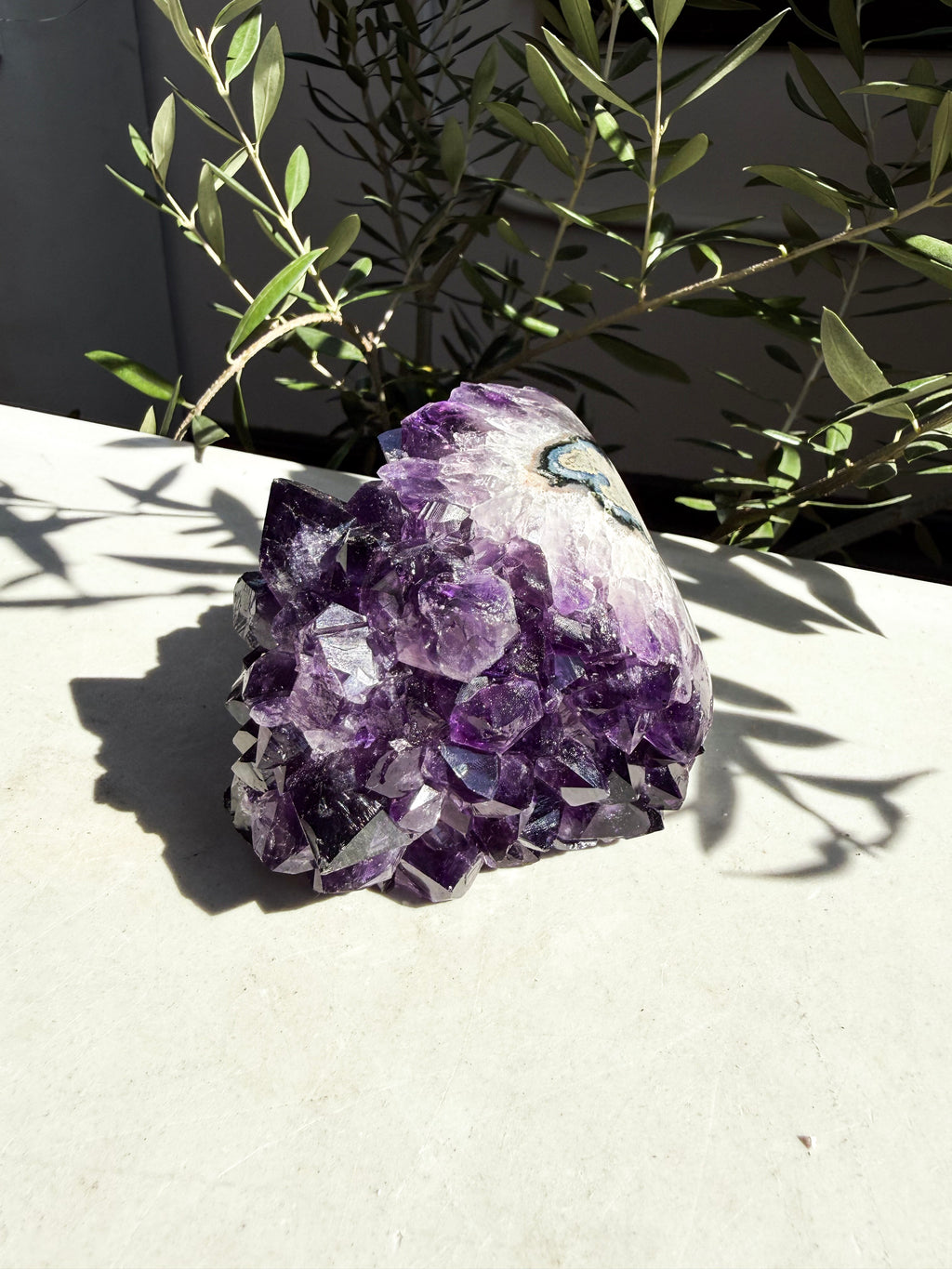 Uruguay Amethyst on marble counter