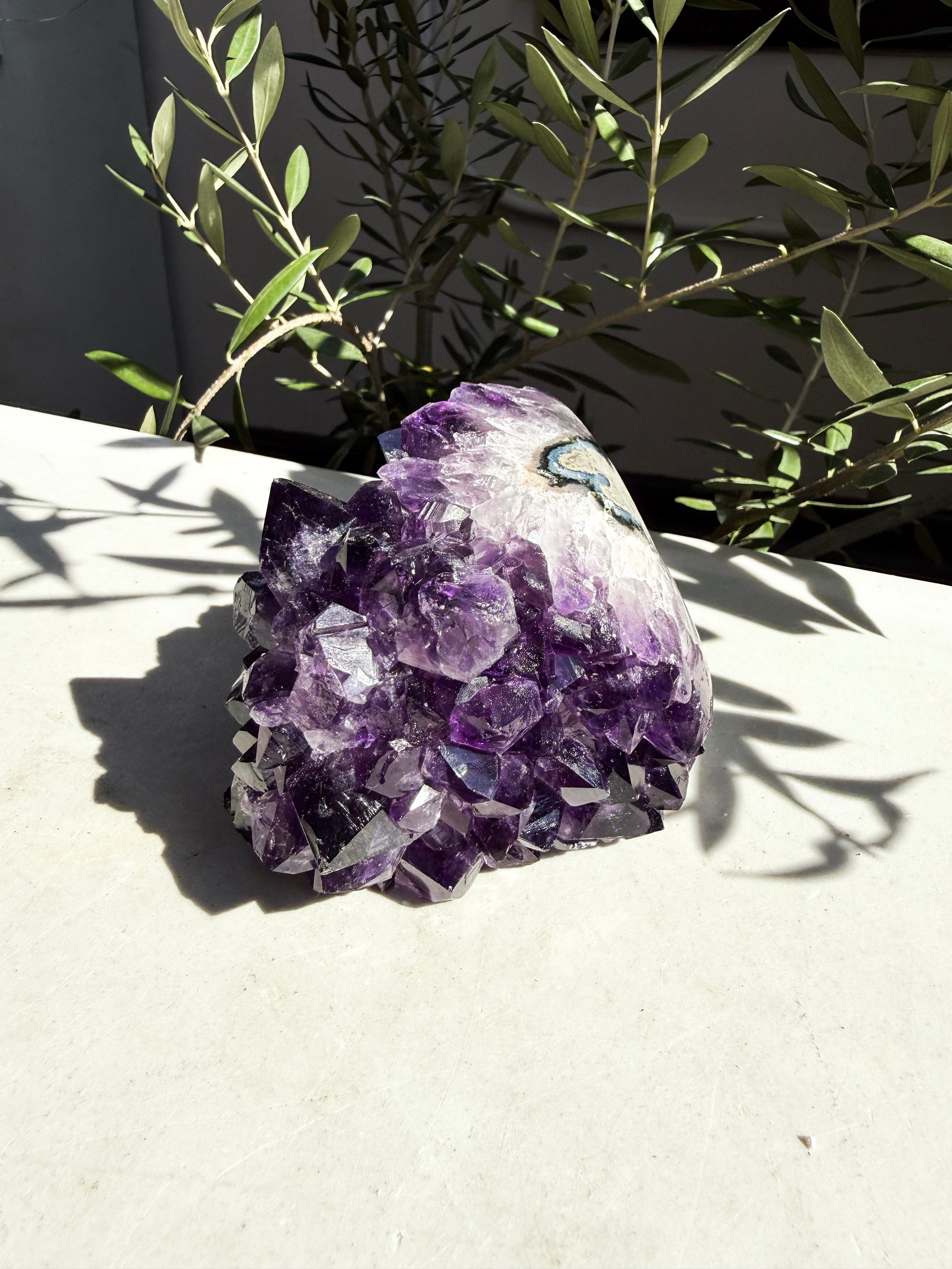 Uruguay Amethyst on marble counter