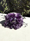 dark purple and gemmy side-polished amethyst