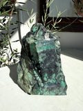 Large semi-polished emerald freeform.