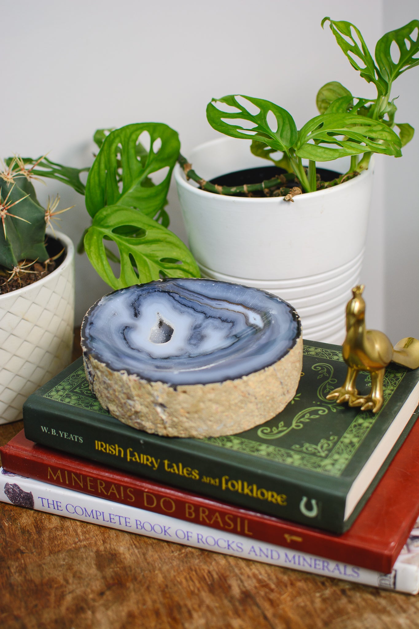 Dark Blue Agate Bowl with Druzy | Surry Hills Stones