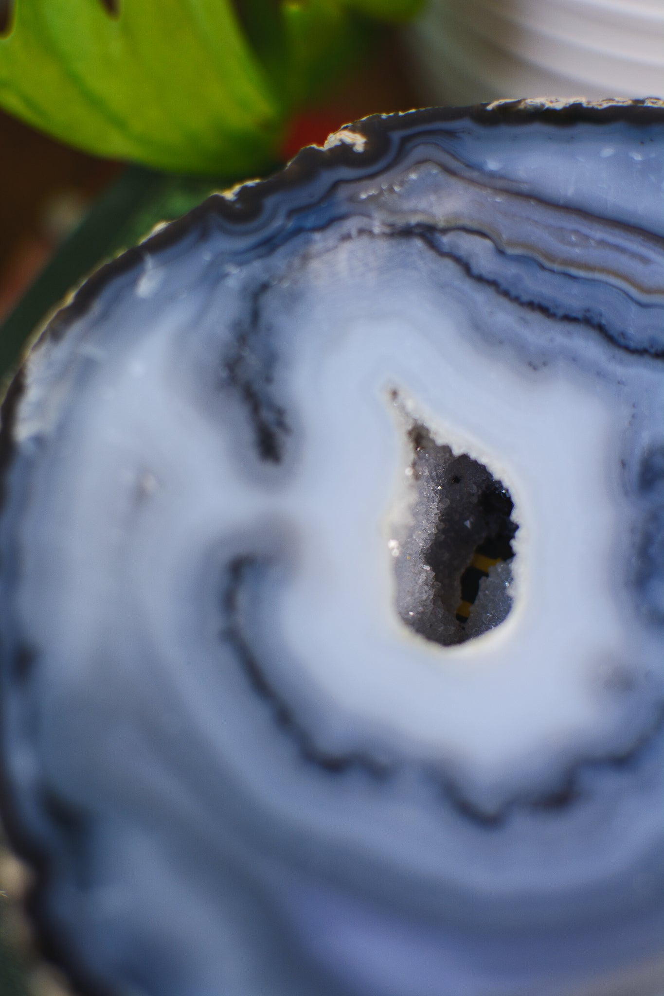 Dark Blue Agate Bowl with Druzy | Surry Hills Stones