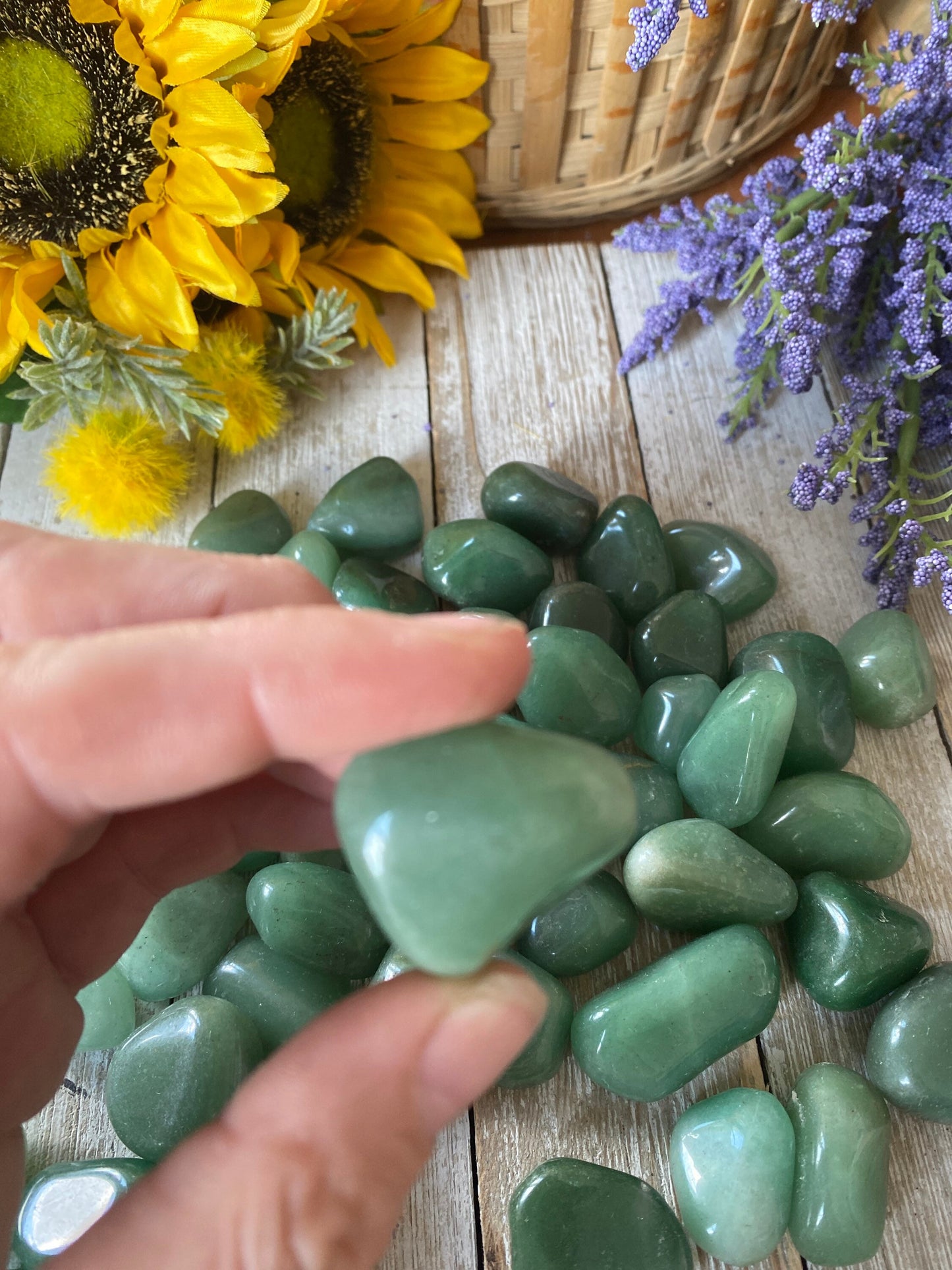 Set of 10 Green Aventurine Tumbles