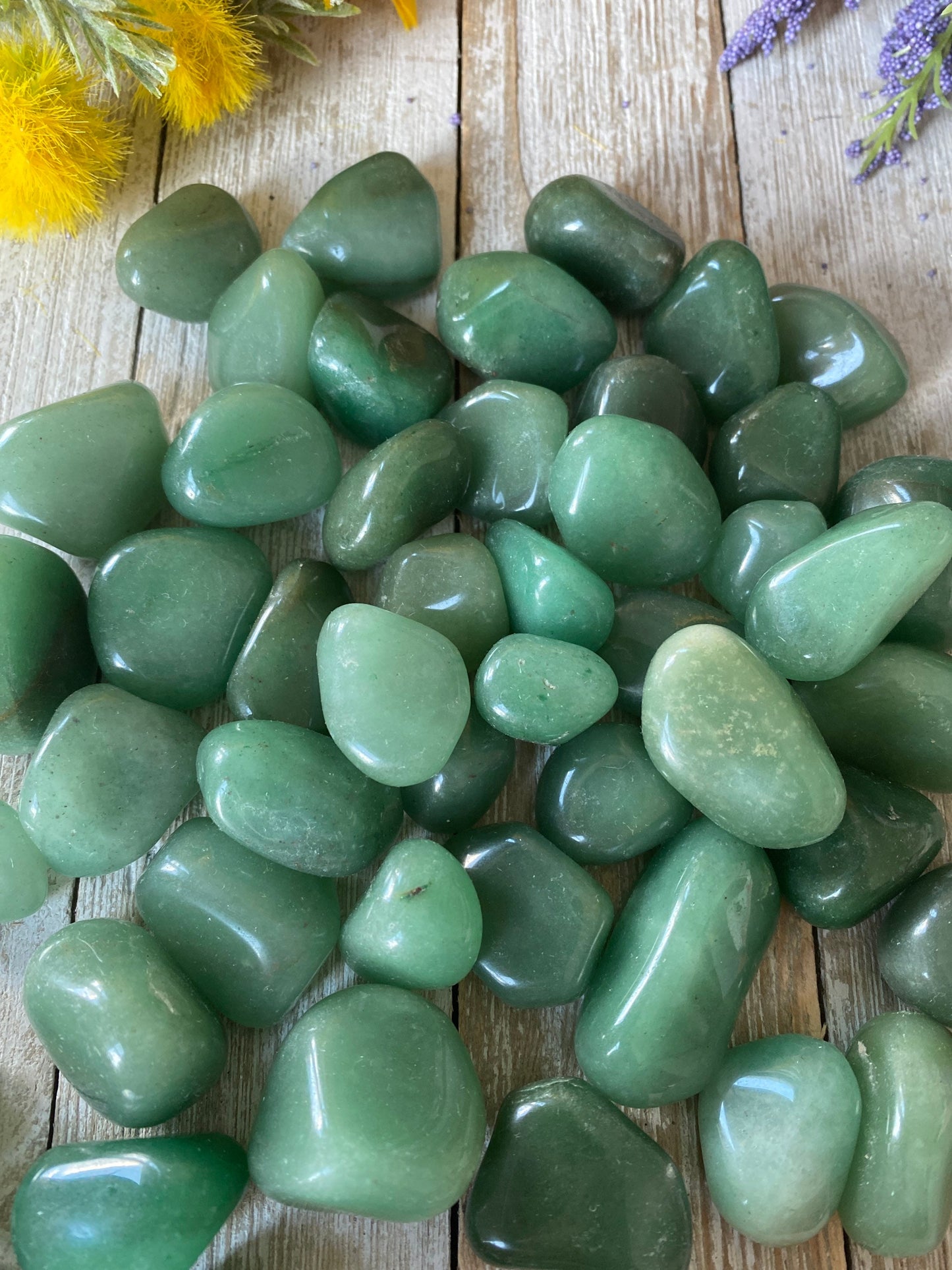 Set of 10 Green Aventurine Tumbles