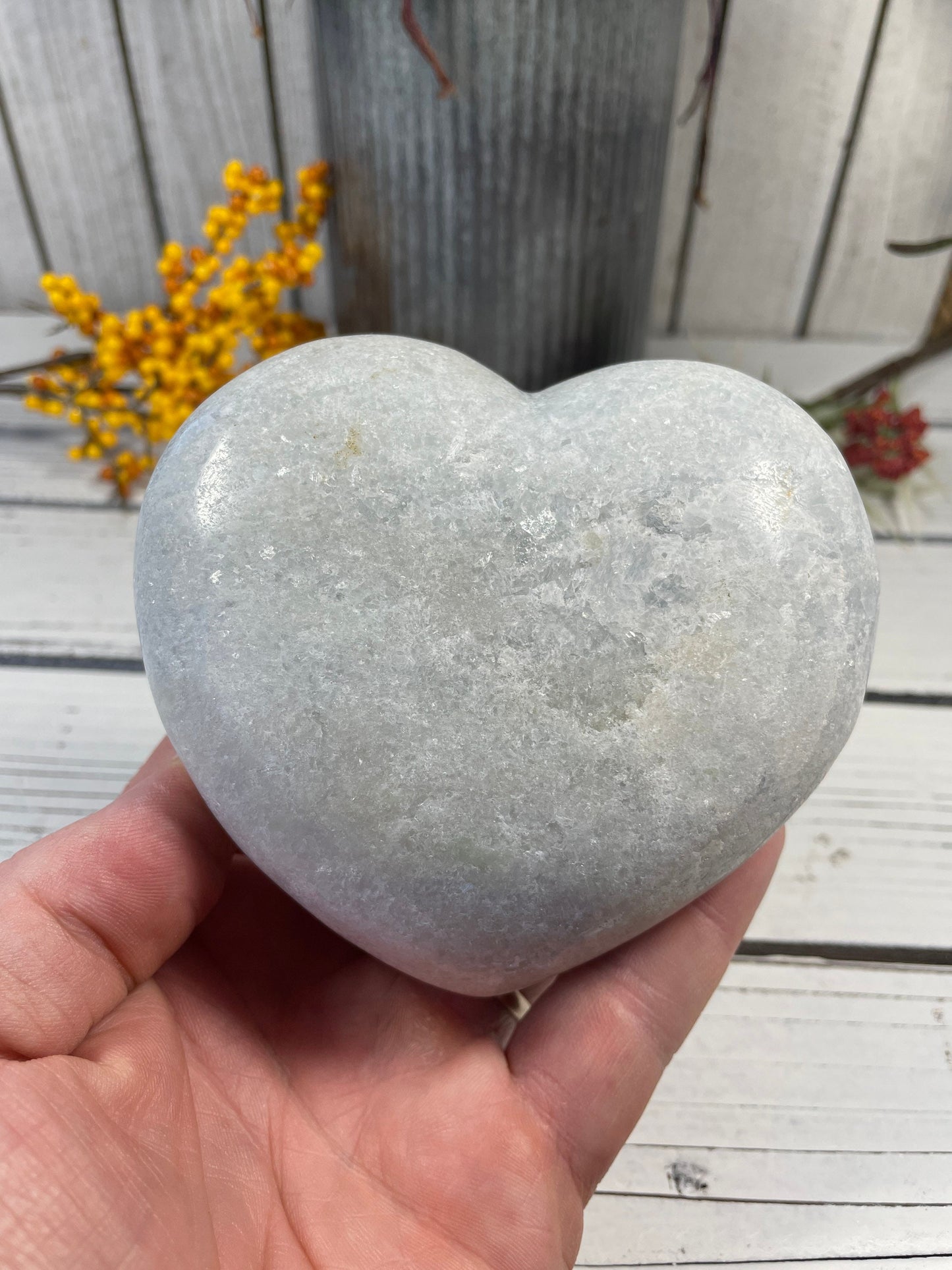 Blue Calcite Heart