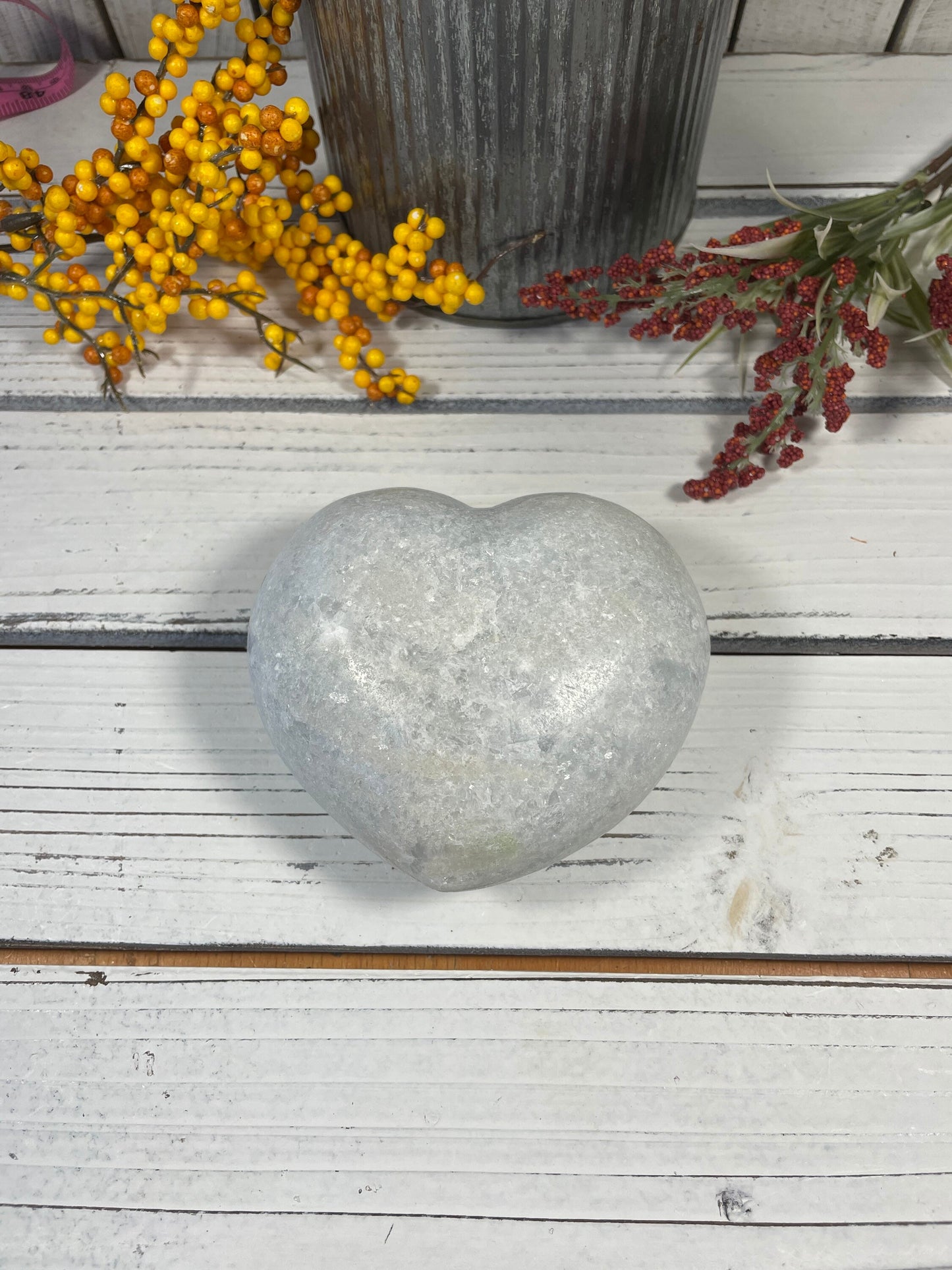 Blue Calcite Heart