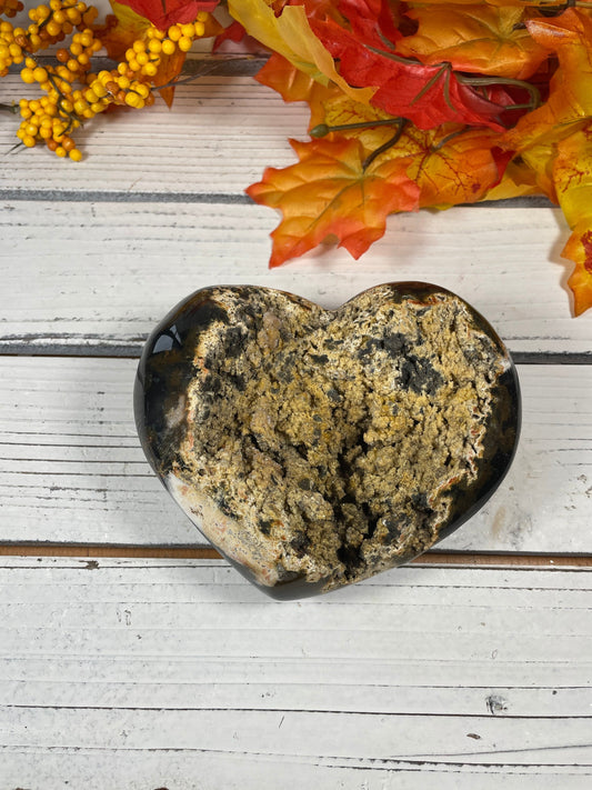 Large Druzy Agate Heart
